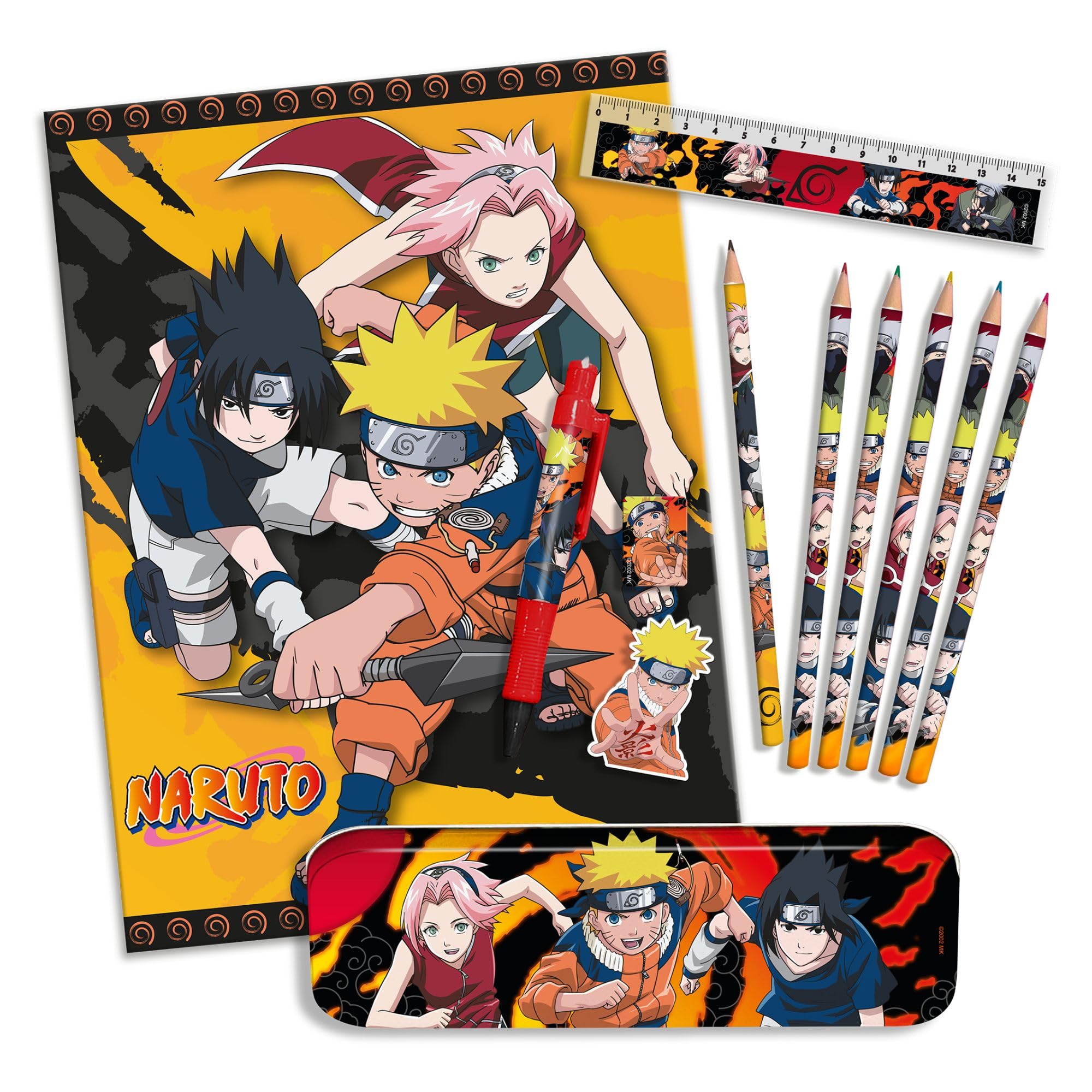 Kids Euroswan Sl Multicolour Naruto Bumper Stationery Set