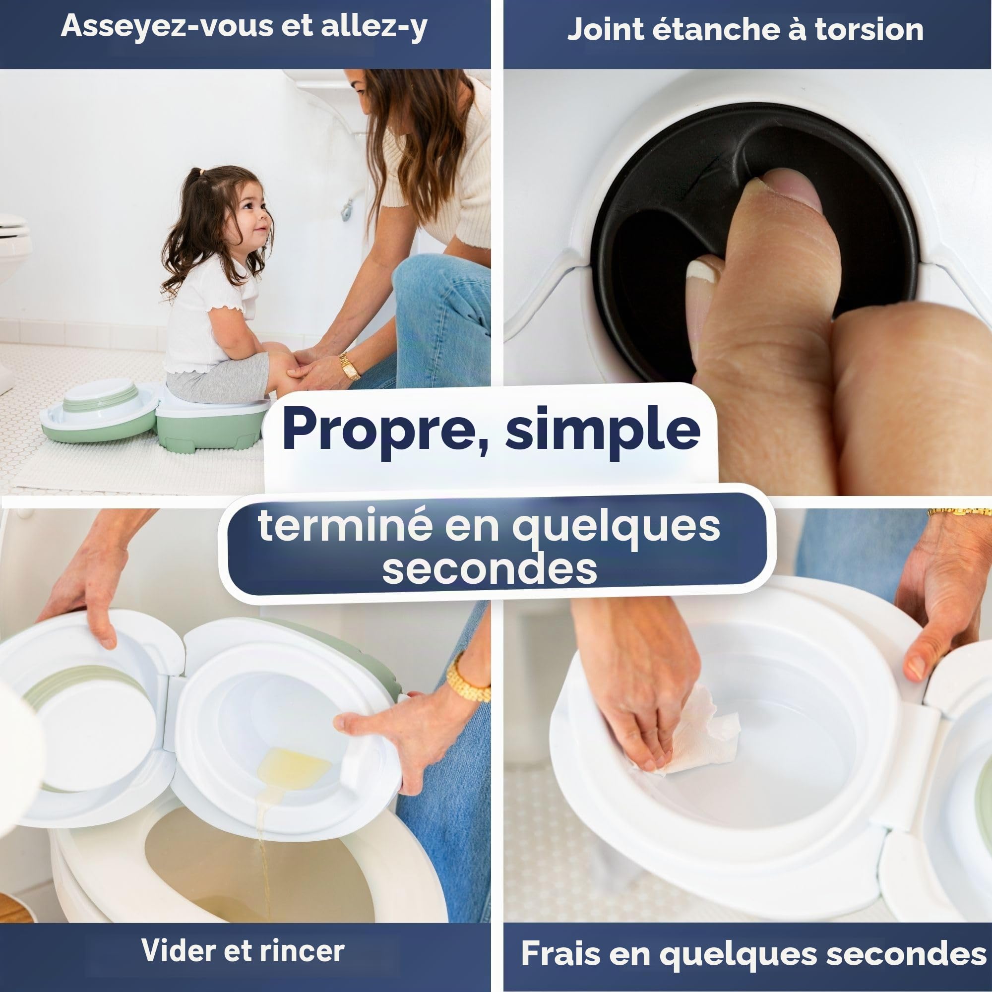 My Carry Potty - Pot de Voyage Dragon Rose, Meilleur Siège de Toilette Portable pour les Tout-Petits et les Enfants à Emporter Partout