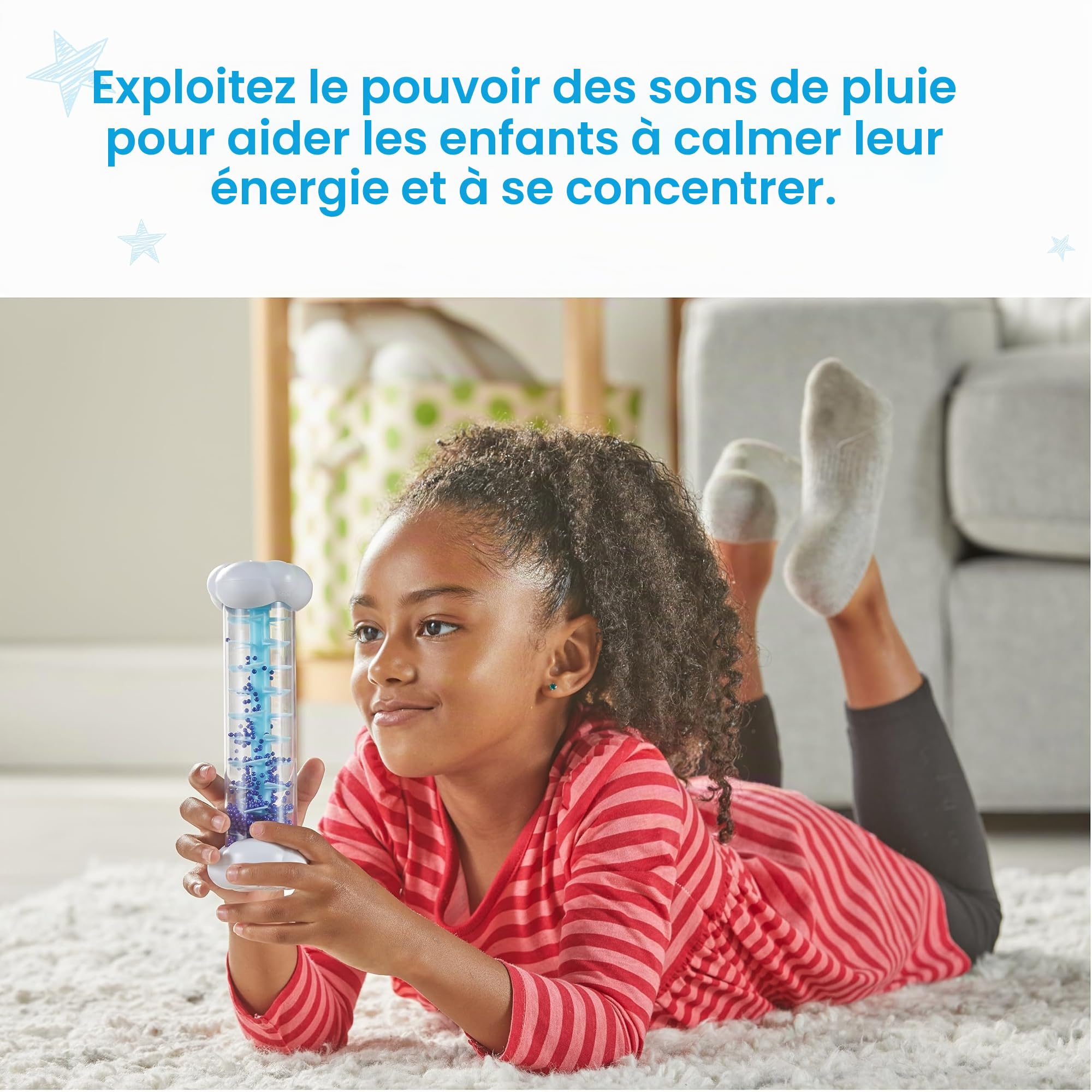 Learning Resources Tubes sensoriels Les Sons de la météo, Jouets Mixtes, 3 Sons, dès 3 Ans