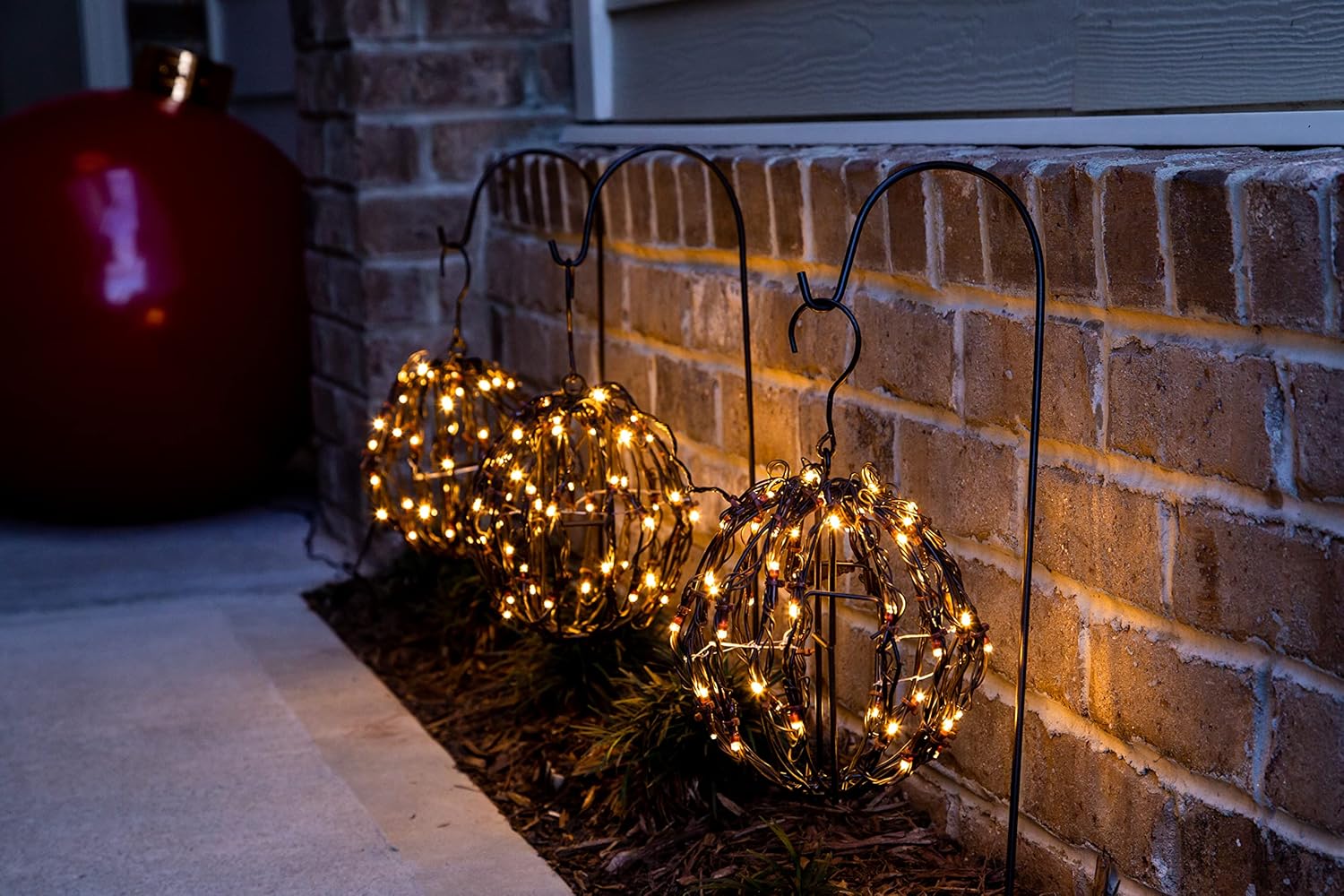Elf Logic Set of Three Luminary Pathway Lights Plug in Light Balls