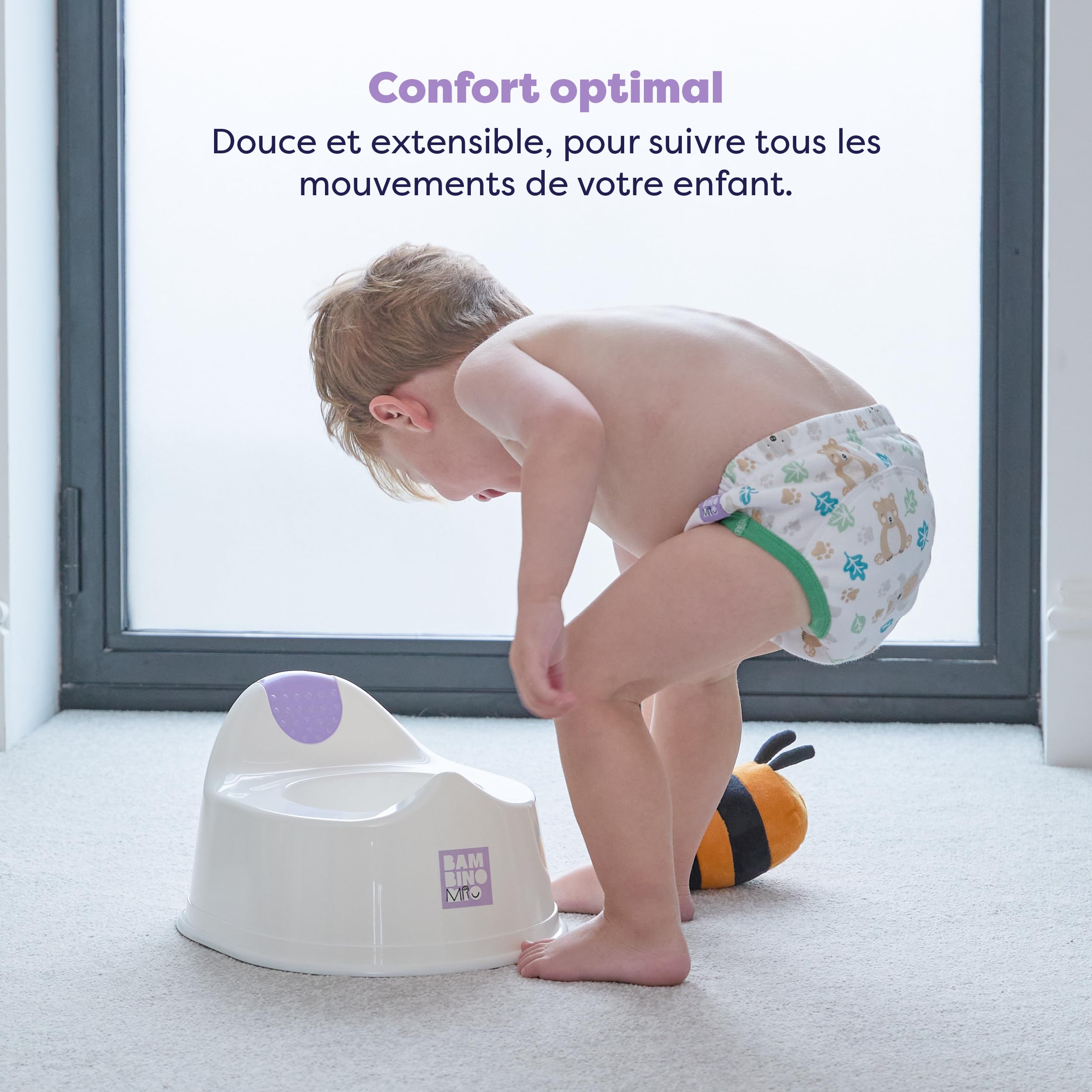 Bambino Mio MEILLEURES Lot de 3 Culotte Apprentissage propreté (OURS MIGNON / 2 à 3 ans) Fille Garcon, Coton rembourrées pour bébé Propreté Enfant Doux Lavable
