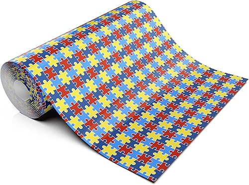 AmeriFLEX Autism Speaks - Vinilo de transferencia de calor con patrón de estilo de vida, (12 a 5 yardas)