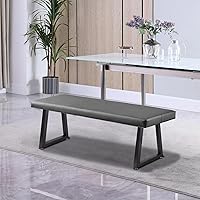 Vista 7 de Taelakeni - Juego de patas de banco de metal de 16 pulgadas, patas de mesa de café resistentes, trapezoidales