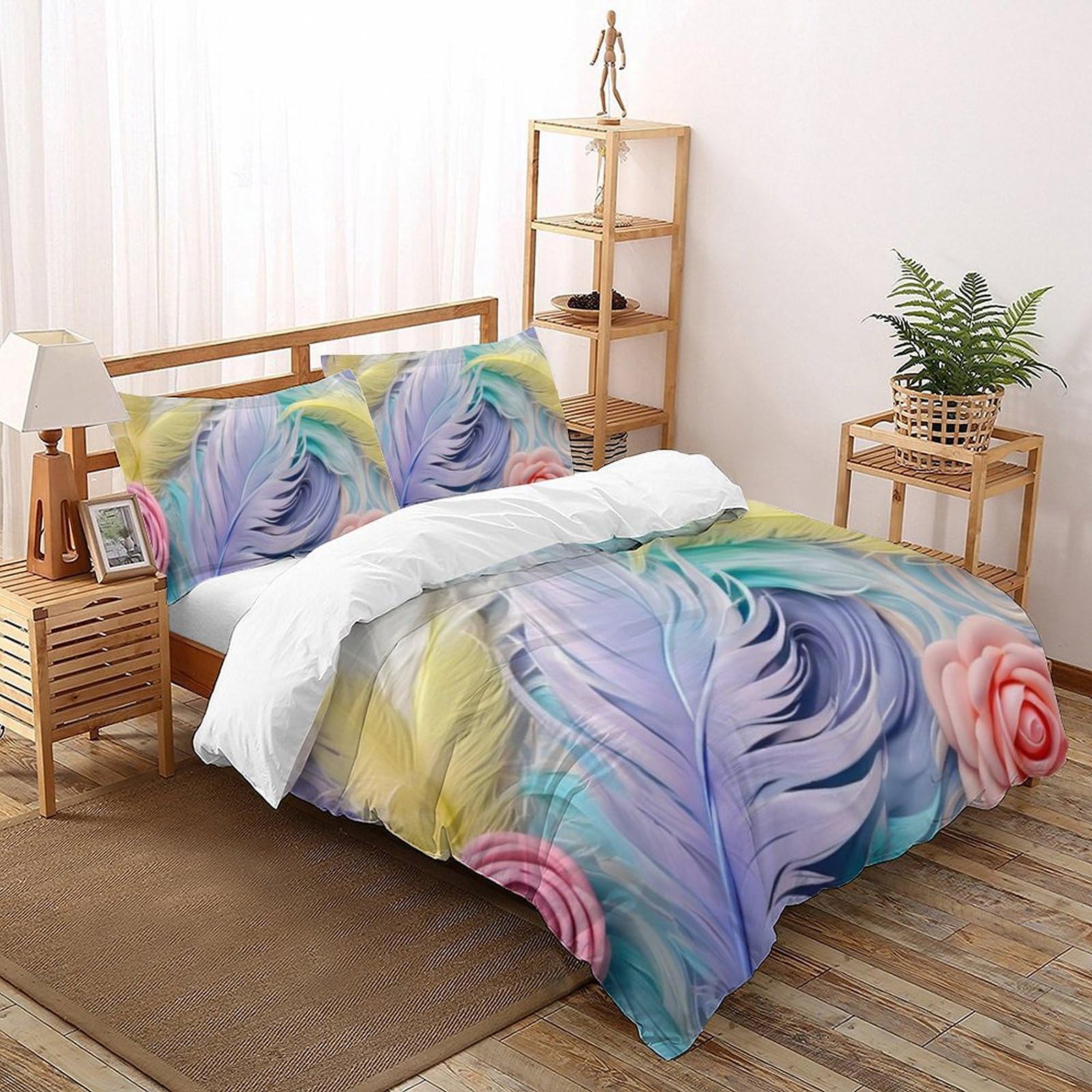 Duvet coton fleurs perles pour sublimer votre chambre d'adultes