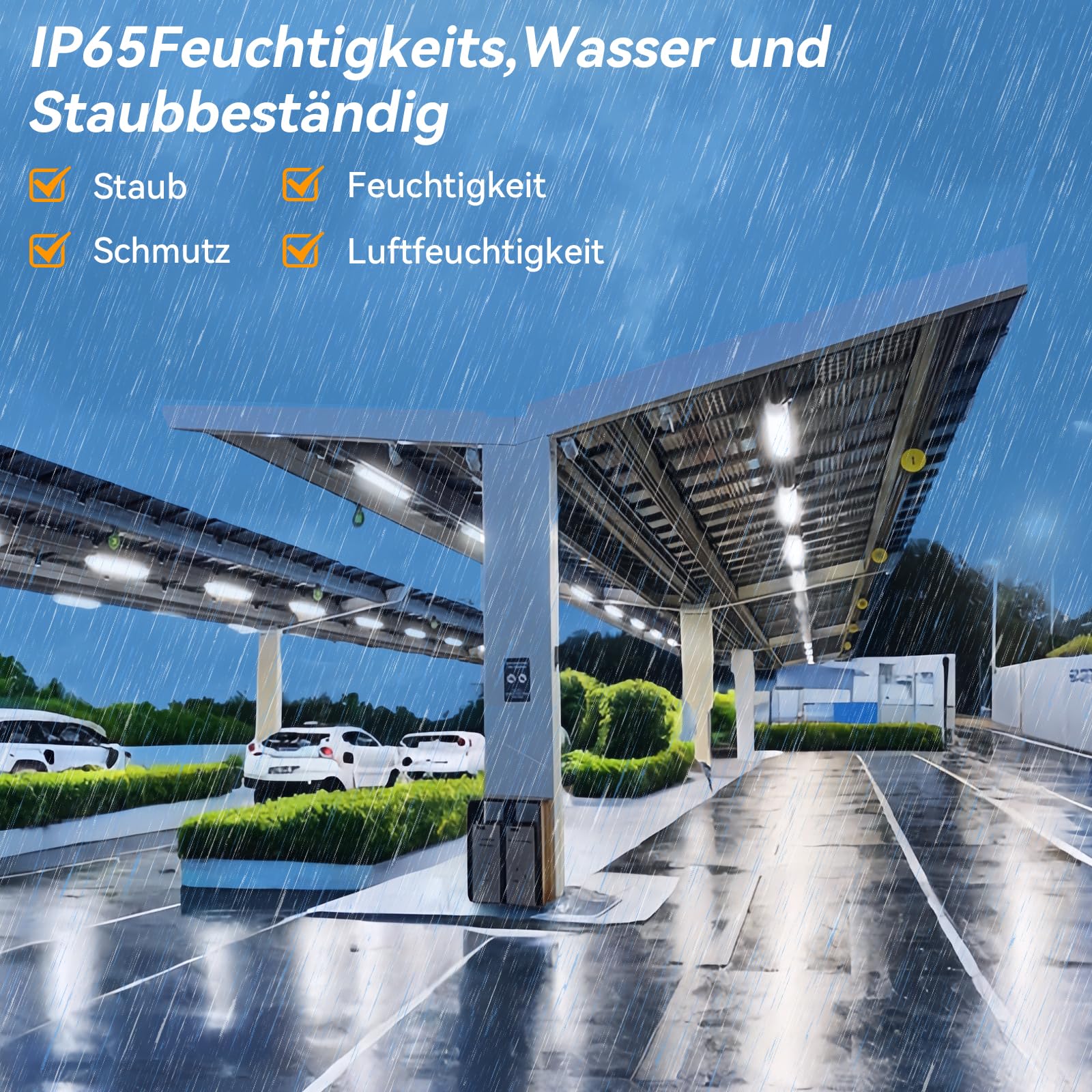 JESLED - 12er Set LED Feuchtraumleuchte 150cm IP65-38W 6500 Lumen - 6500K Neutralweiß - Verknüpfbar - Kellerleuchte, Nassraumleuchte - Feuchtraum Wannenleuchte | Einfache Montage Verknüpfbar Nassraumleuchte, IP65 Wasserfest Lichtleiste für Büro Keller Gar