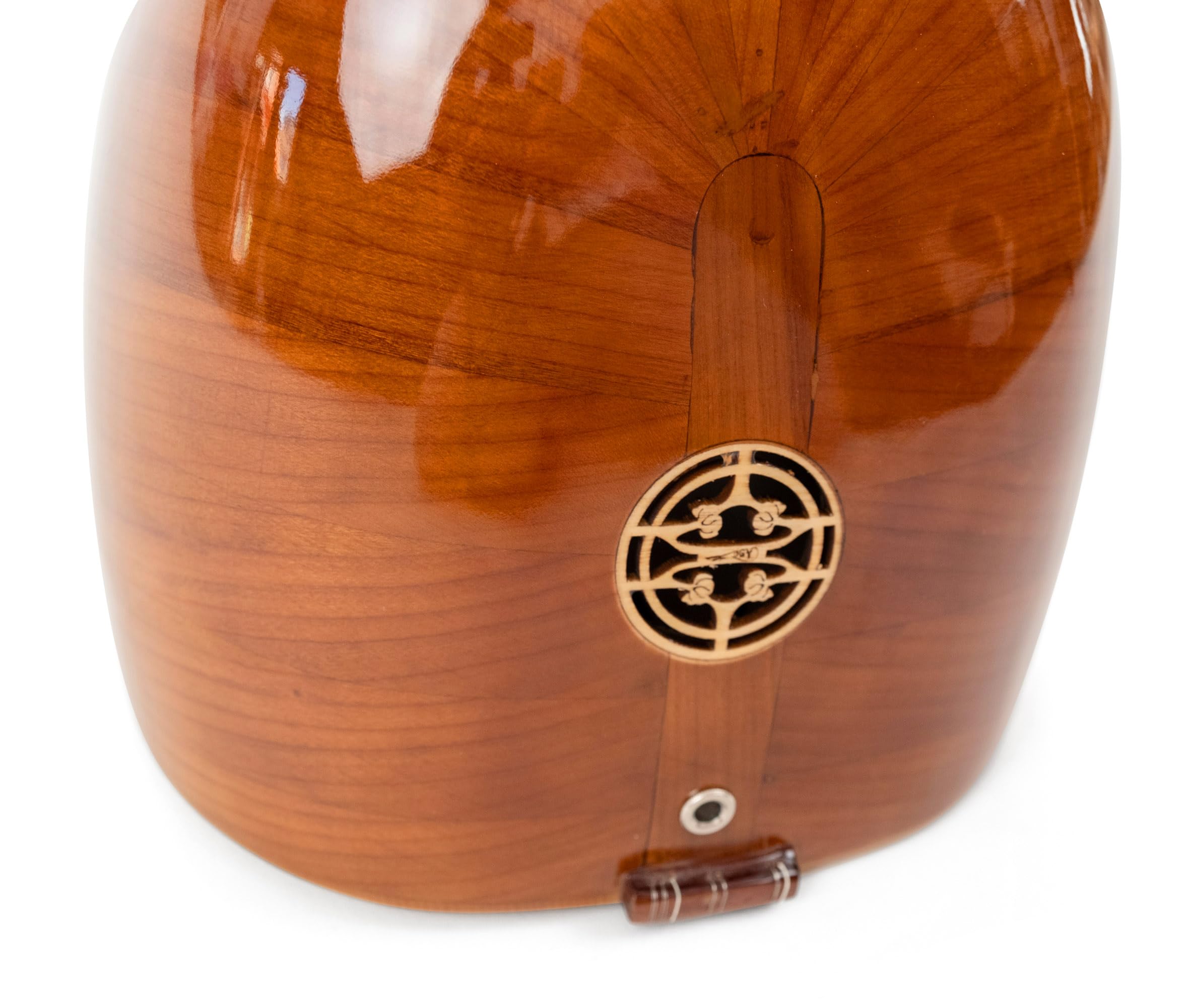 Baglama Saz à col court turc en bois de mûrier avec micro, cordes, médiators, étui