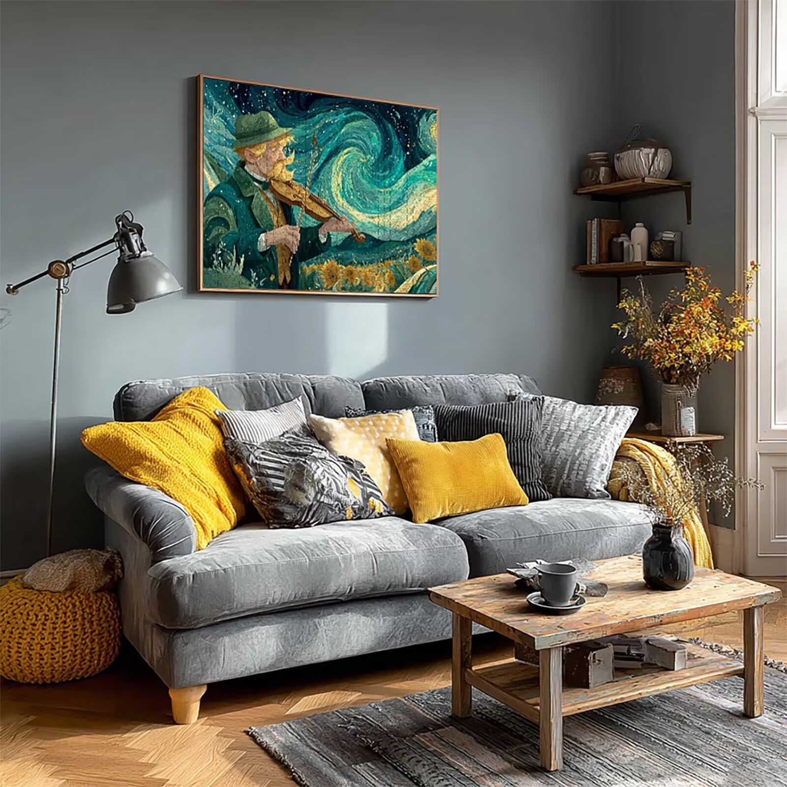 Starry Sky Puzzle 5000 elementów dla dorosłych, drewniane puzzle 156 x 105 cm, dorośli gra edukacyjna z wykwintnym pudełkiem do pakowania, kolekcja relaksująca gra, dekoracja na lato, (muzyka) K-3024