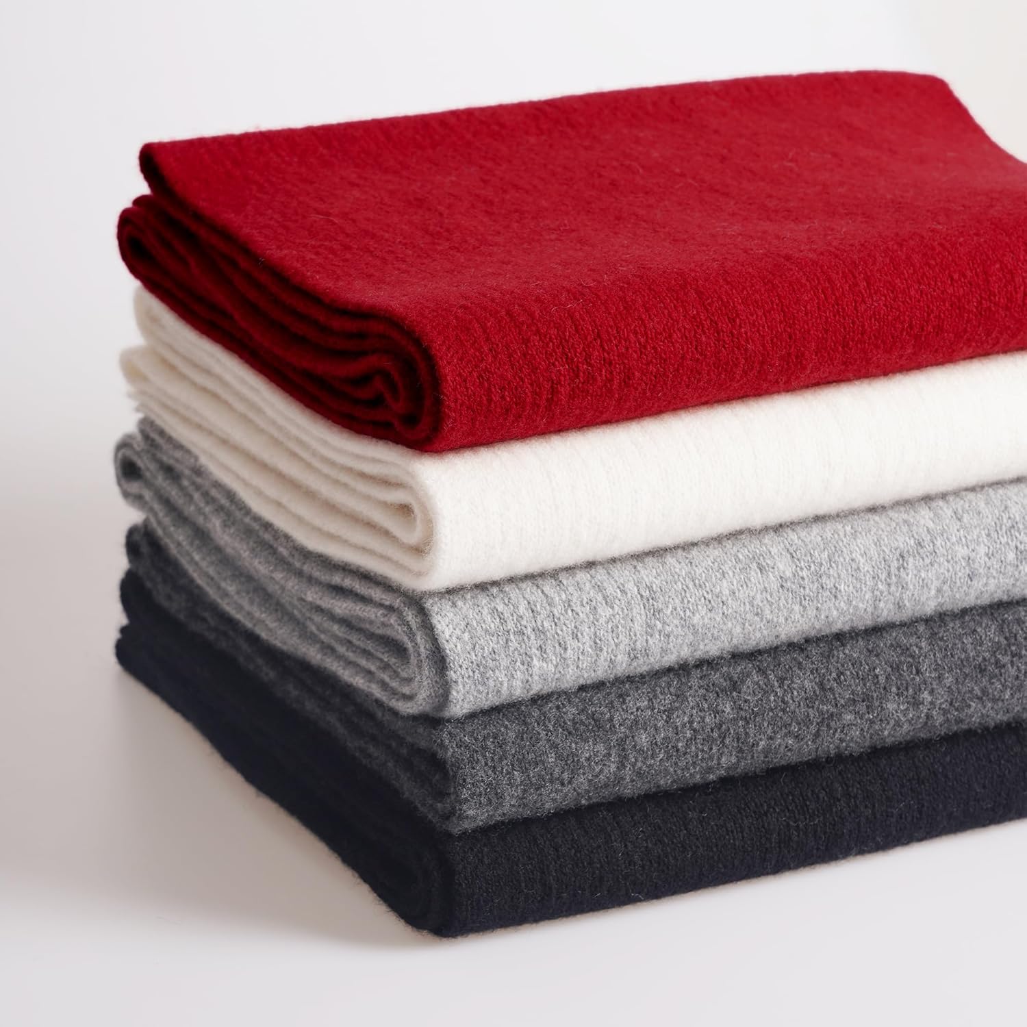 PuTian 100% Merino Wool Scarf for Men & Women Soft Warm Breathable Everyday Knitted Neck Wear - Image 6