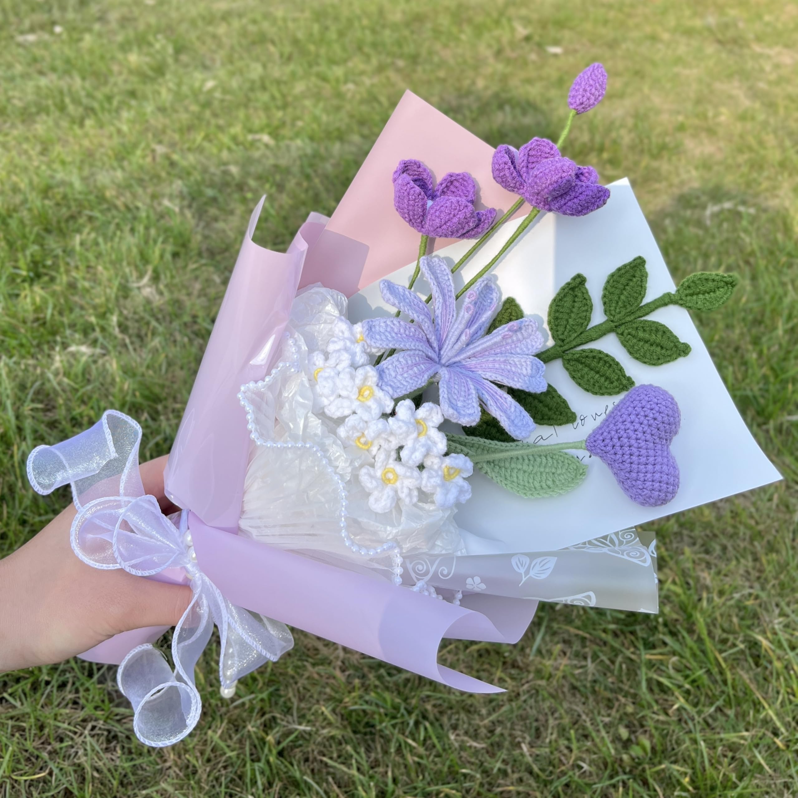 かぎ針花束 クロシェフラワー かぎ針花束 クロシェフラワー Amazon｜JOMODECOR 手作りローズ