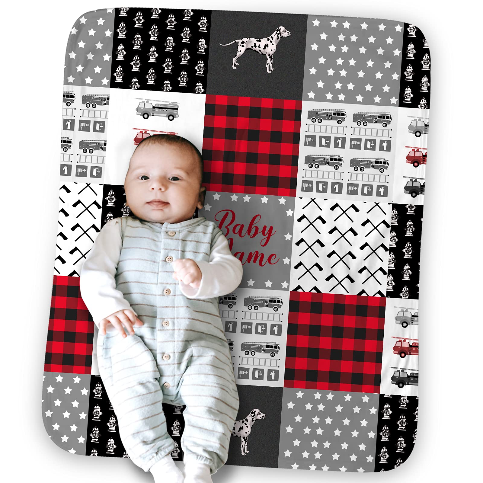 Custom Personalized Baby Name Blanket - Soft Flannel Fleece Plush, Choose Size & Design | Newborn Shower Gift - View #4