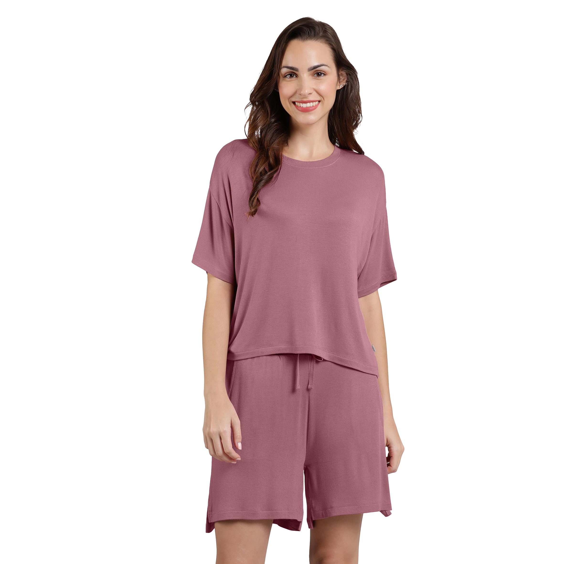 Henley Neck Half Sleeves Relaxed Fit Serene Dream Top