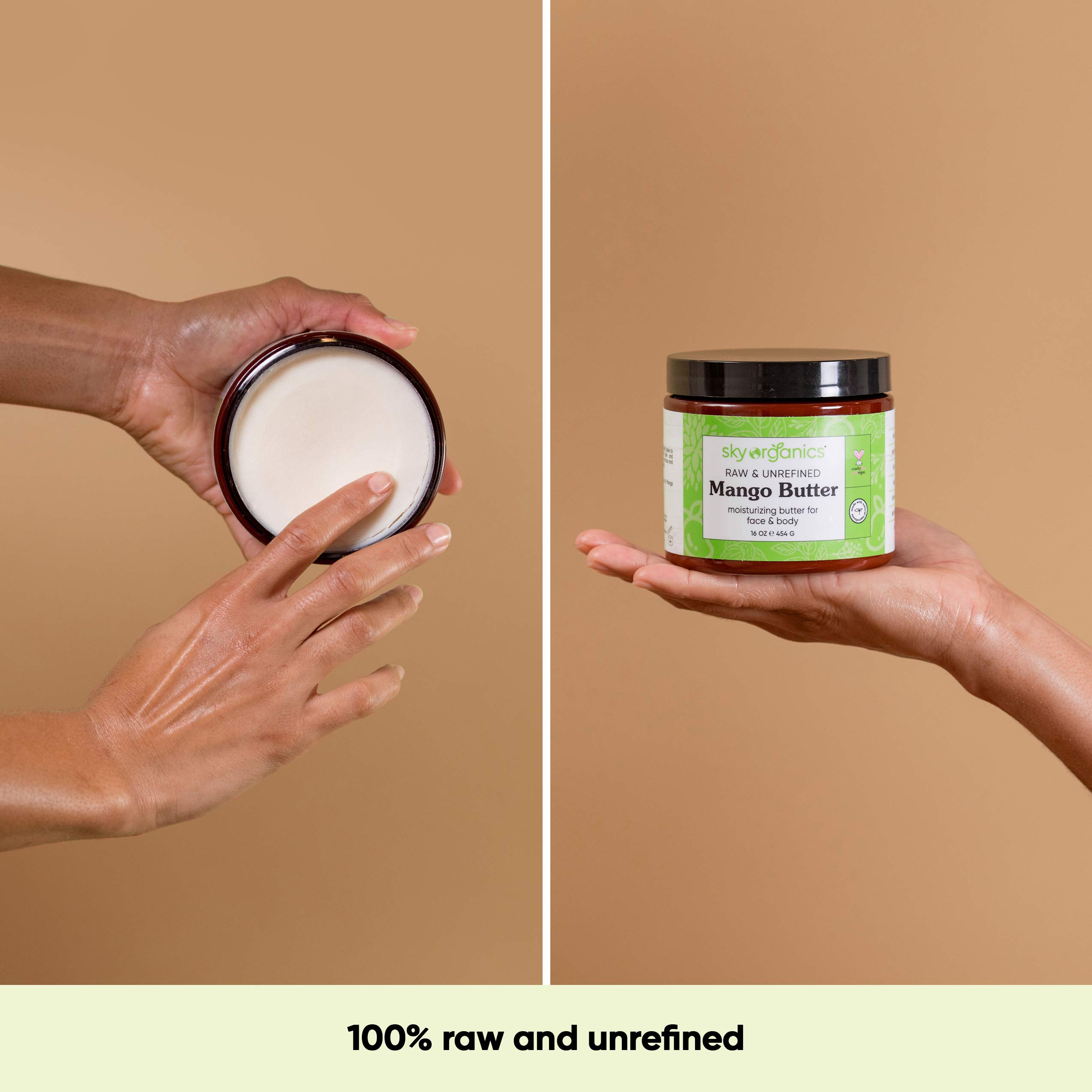 Mango Butter (16 oz) by Sky Organics Raw 100 Pure Unrefined Mango