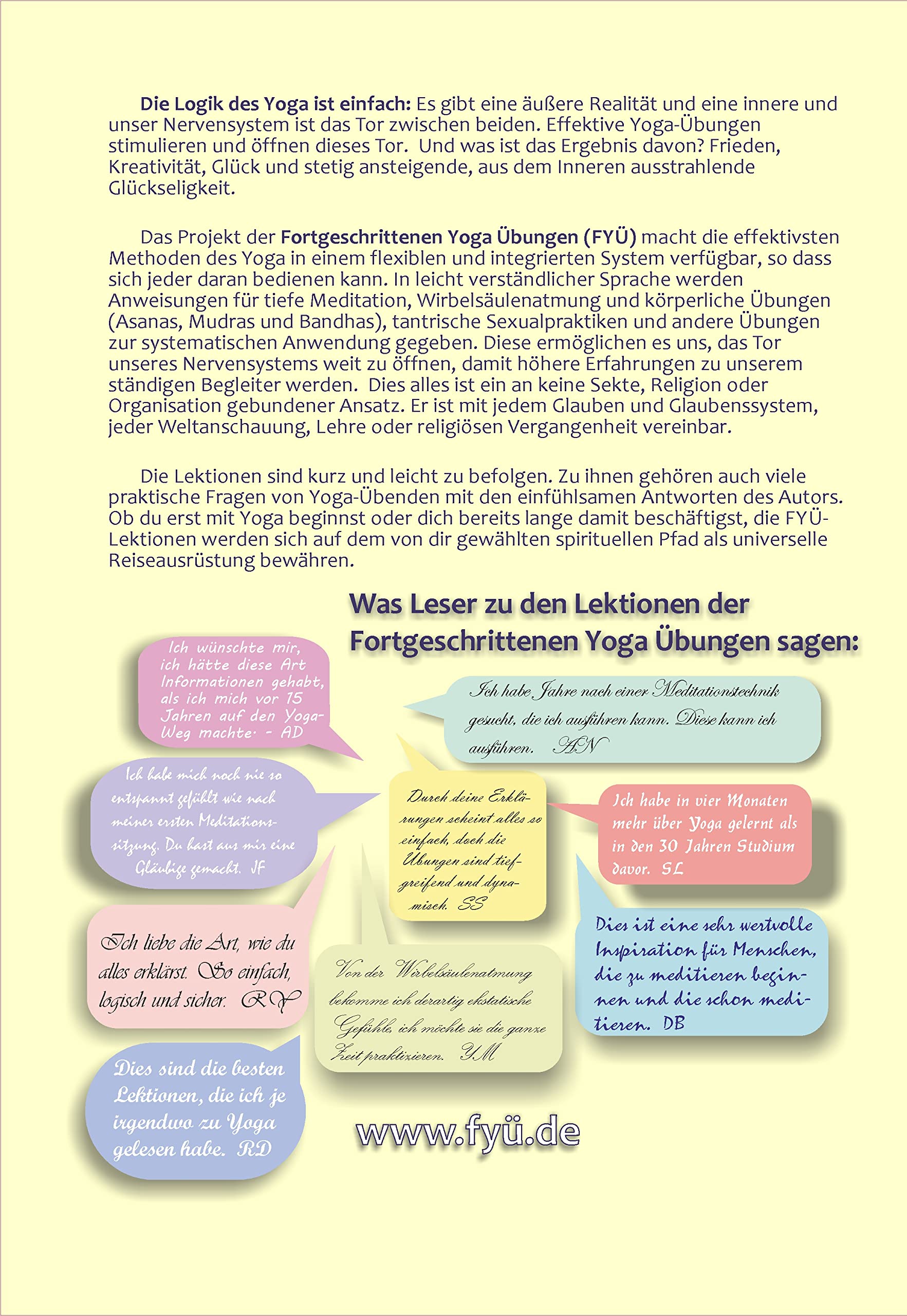 Fortgeschrittene Yoga Übungen - Band I - Teile 1-3: Leichte Lektionen für ein ekstatisches Leben - bis Haupt-Lektion 235 und Tantra-Lektion 35: ... bis 235, Tantra-Lektionen bis 35