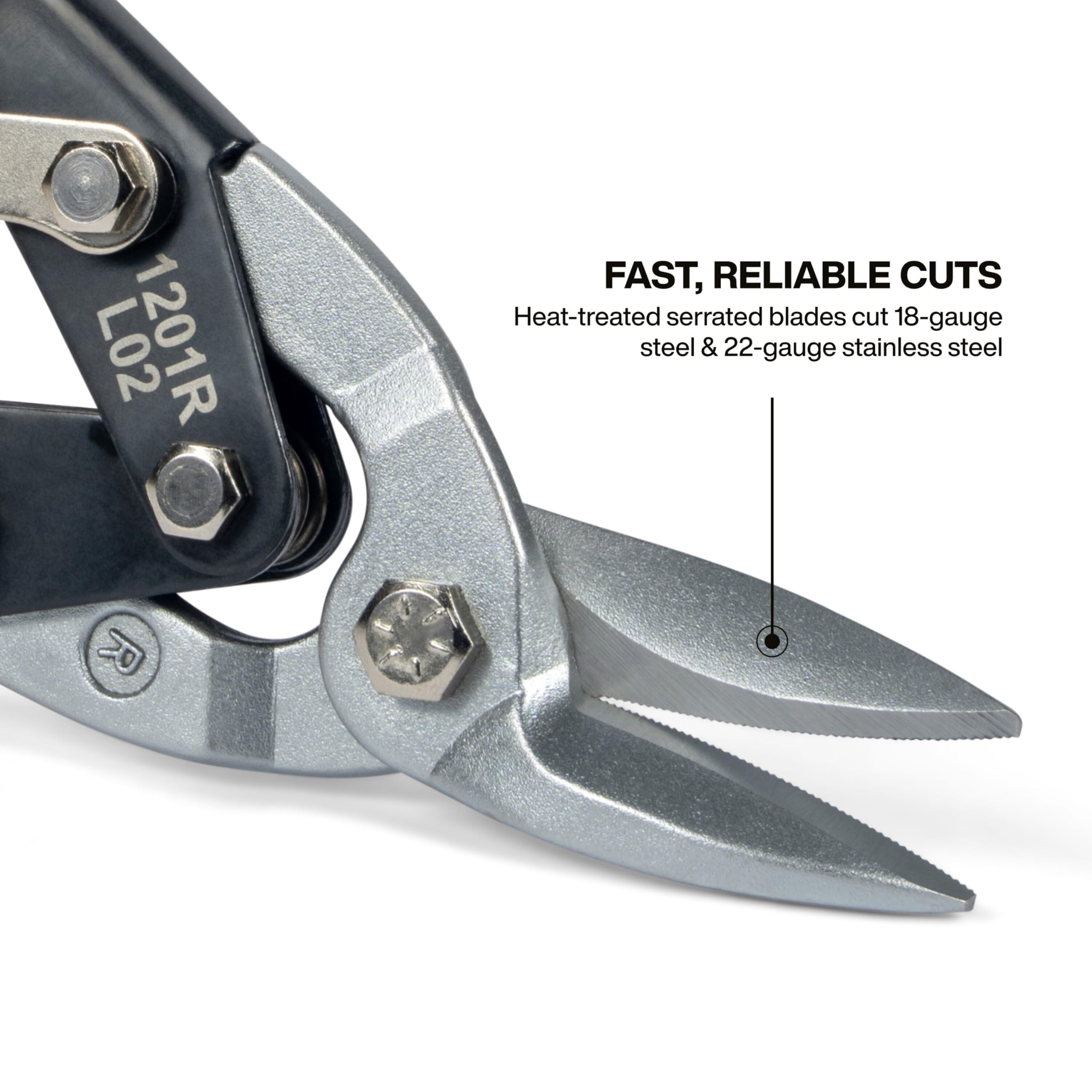 Klein Tools 1201R metallo cesoie con taglio filo, destra curvatura