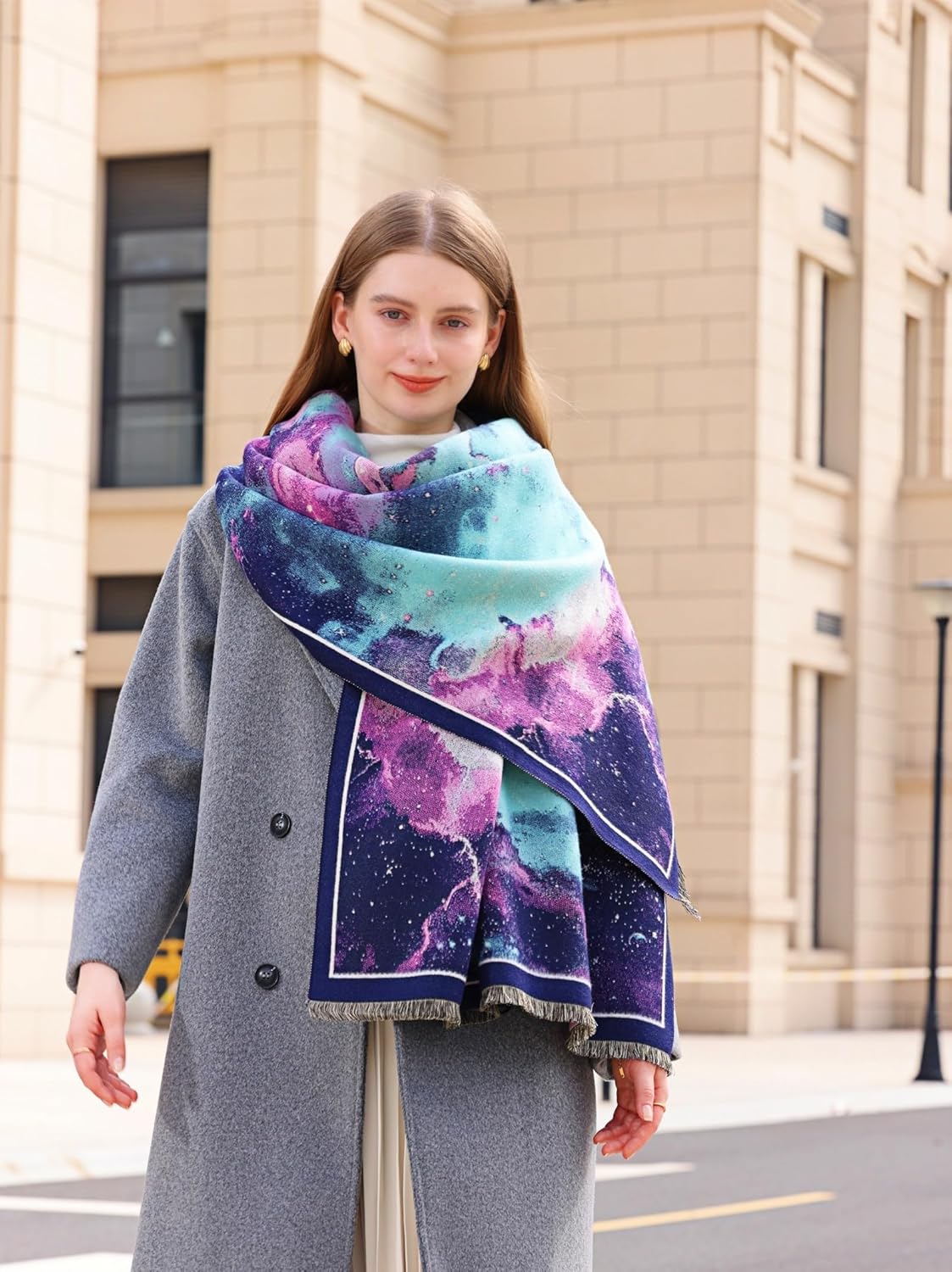 Wander Agio Winter Pashmina Shawls and Wraps Blanket Fashion Shawl Decoration Scarves Handmade Embroider Womens Paisley Scarf - Image 2