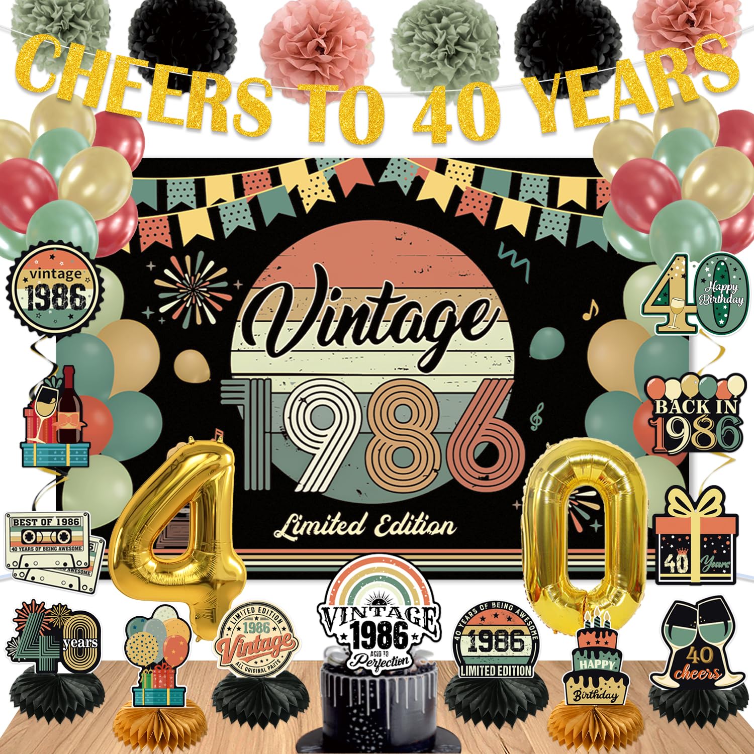 PLOZZY 47Pcs Vintage 1986 Set