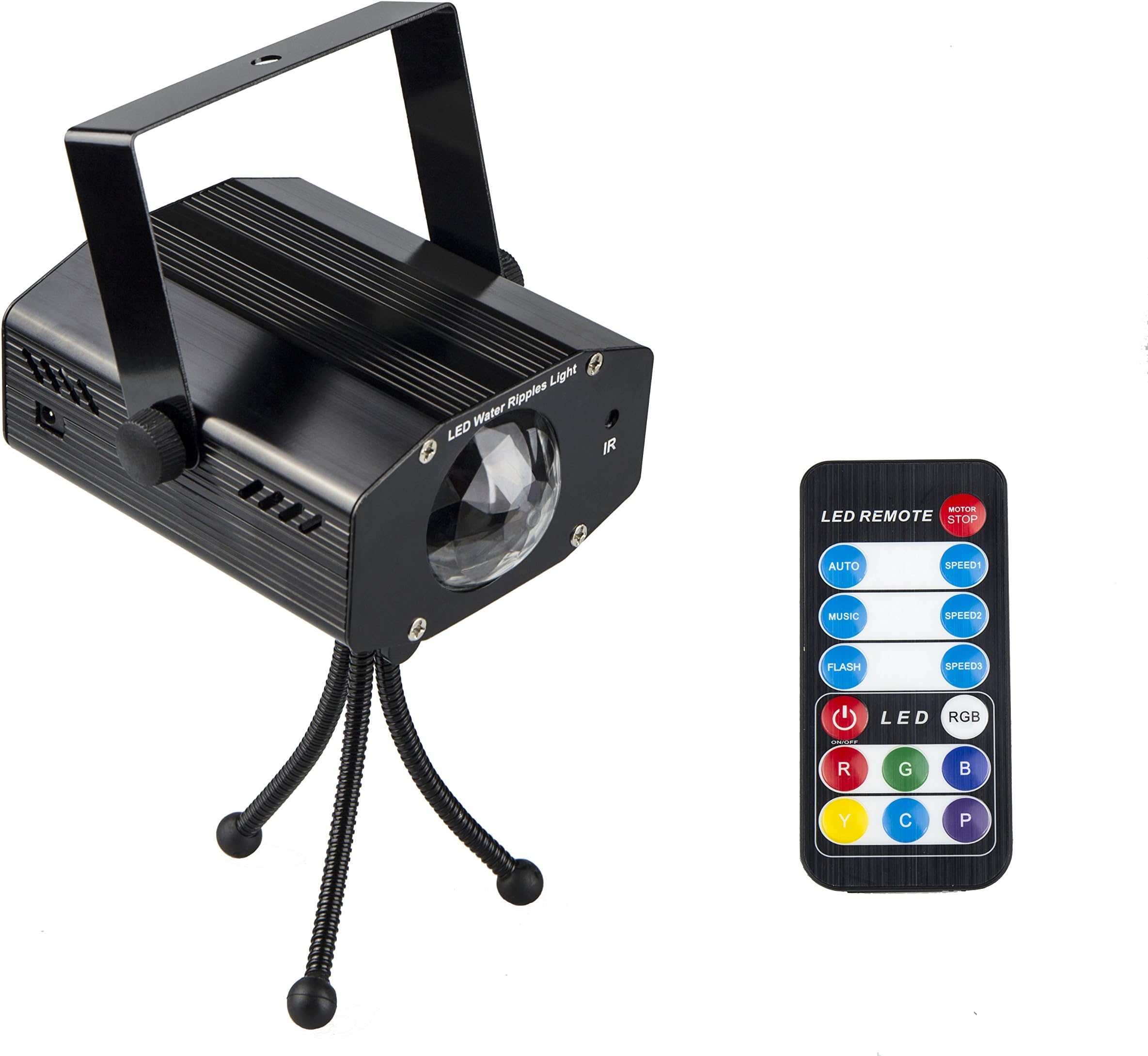 Spriak 9-Watt Christmas Party Lights Strobe Disco Ball Projector with Remote, Black