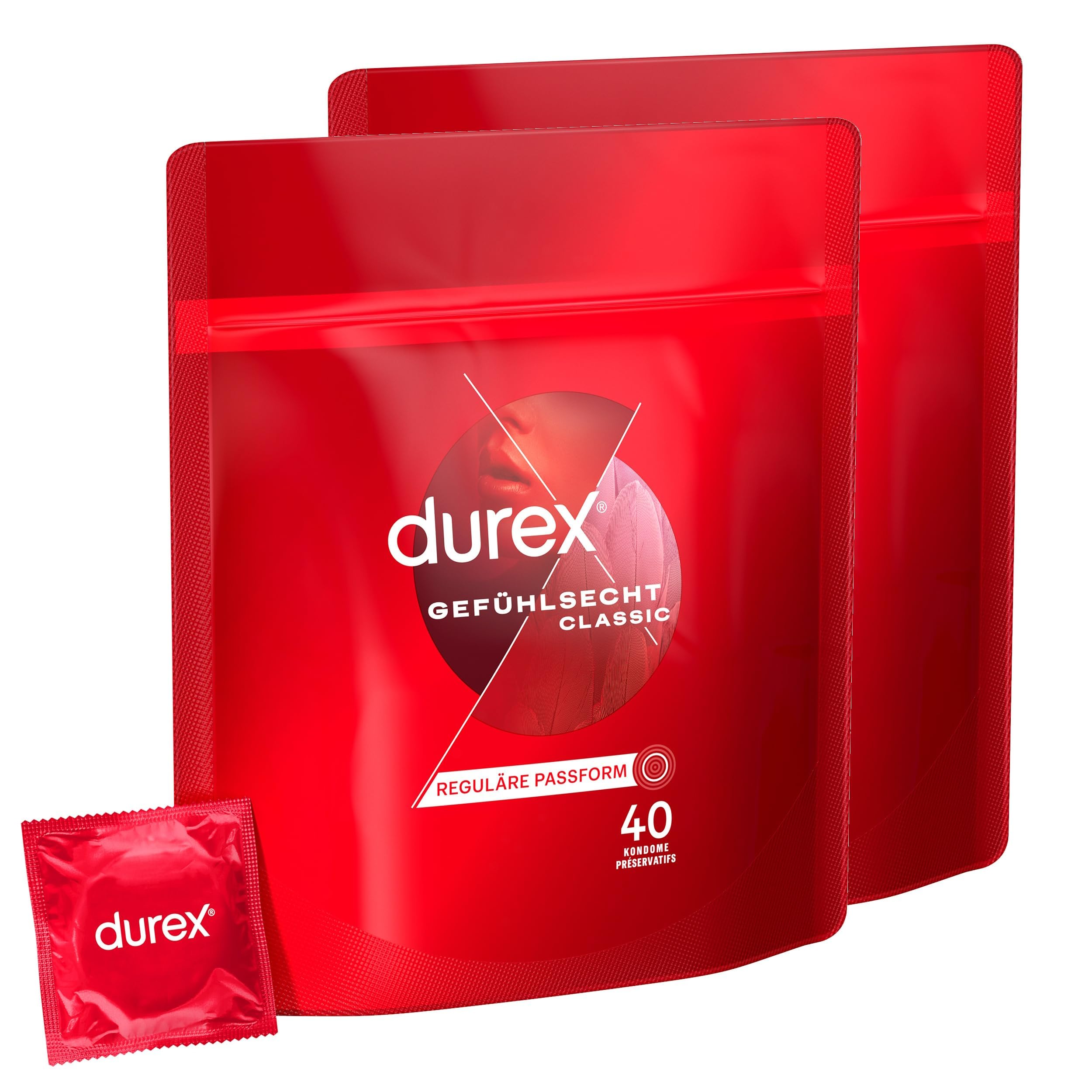 Durex Gefühlsecht Kondome 40 Stück 2er Pack