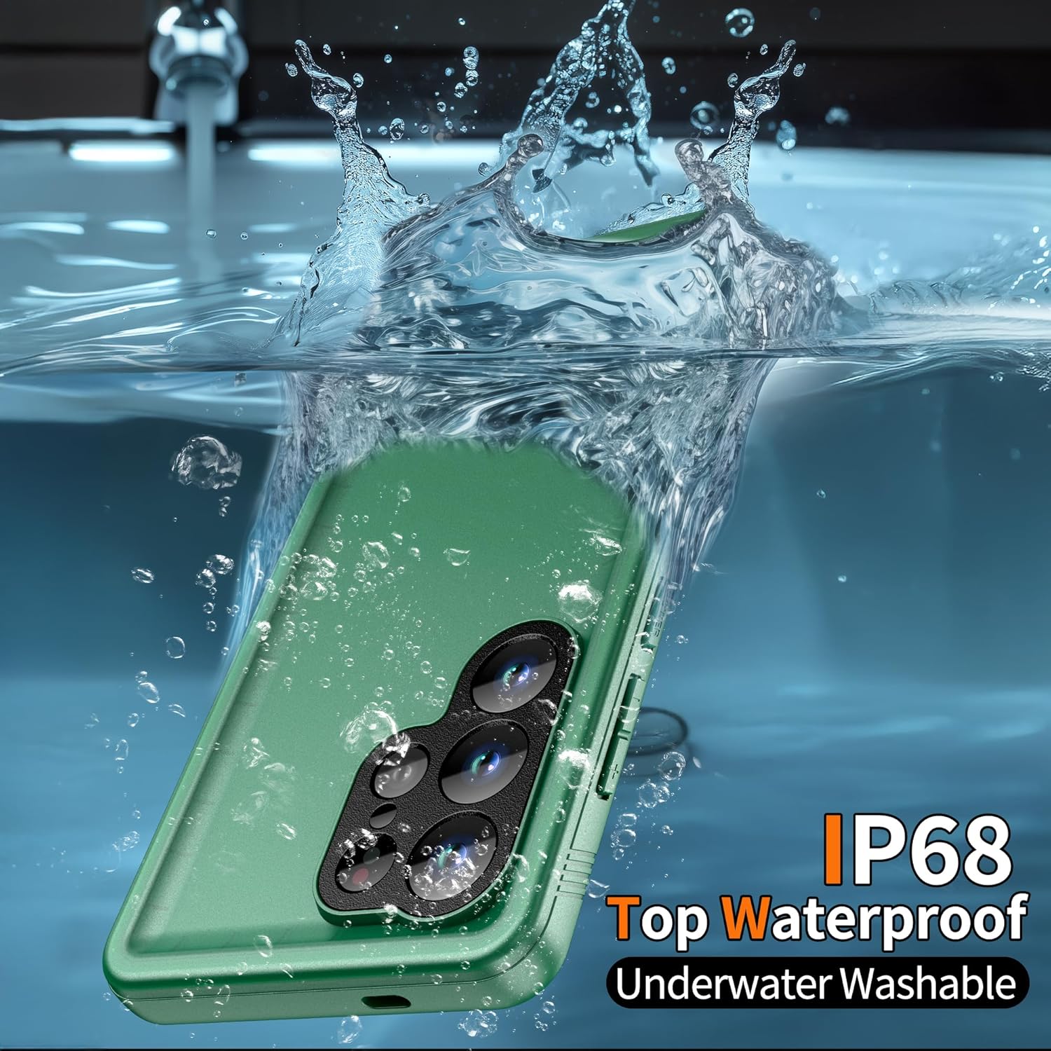 Cozycase for Samsung Galaxy S25 Ultra Waterproof Case - 360 Heavy Duty Full Body Protection/Shockproof/Dustproof/Double/Front and Back/IP68/S 25 Ultra Protective Case with Screen/Camera Protector Slim