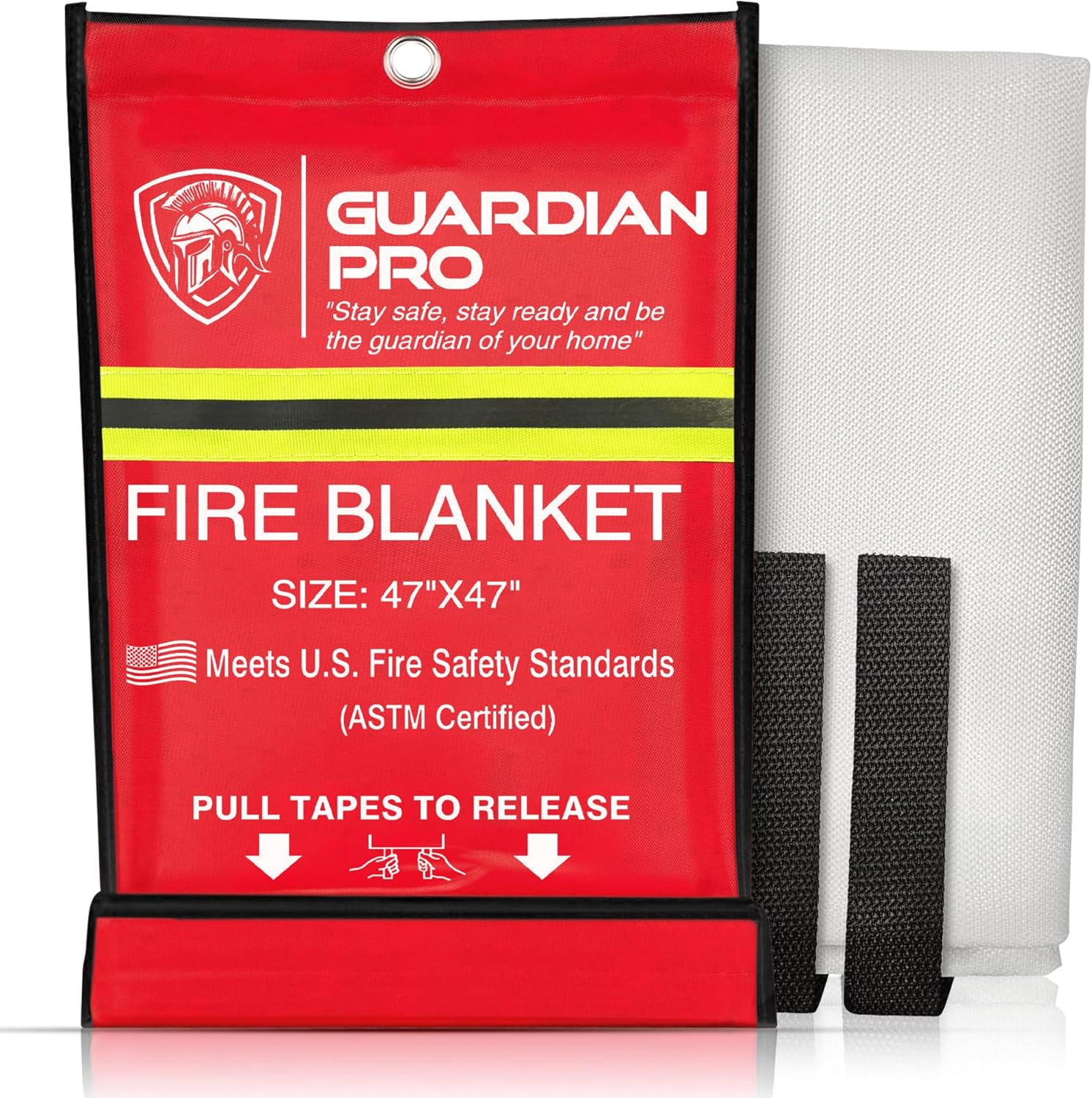 Emergency Fireplace Blanket 1-Pack – Warmth Resistant Fireproof Blankets for Dwelling and Kitchen – Straightforward to Use Fiberglass Cowl for Flame Suppression – Tenting, Automotive, Survival Security Gear – 47″x47″