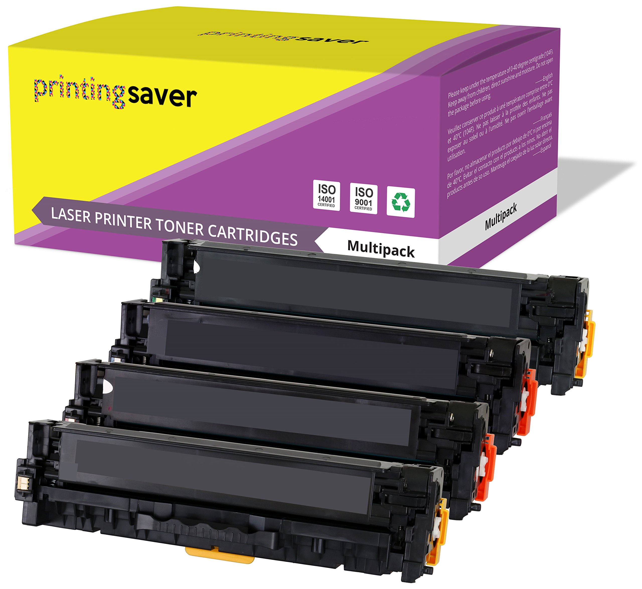 Printing Saver CE410X-CE413X (305X 305A) Zestaw 4 kompatybilnych tonerów laserowych do HP Color LaserJet Pro 300 M351A, MFP M375NW, Pro 400 M451DN, M451DW, M451NW, MFP M475DN, MFP M475DW