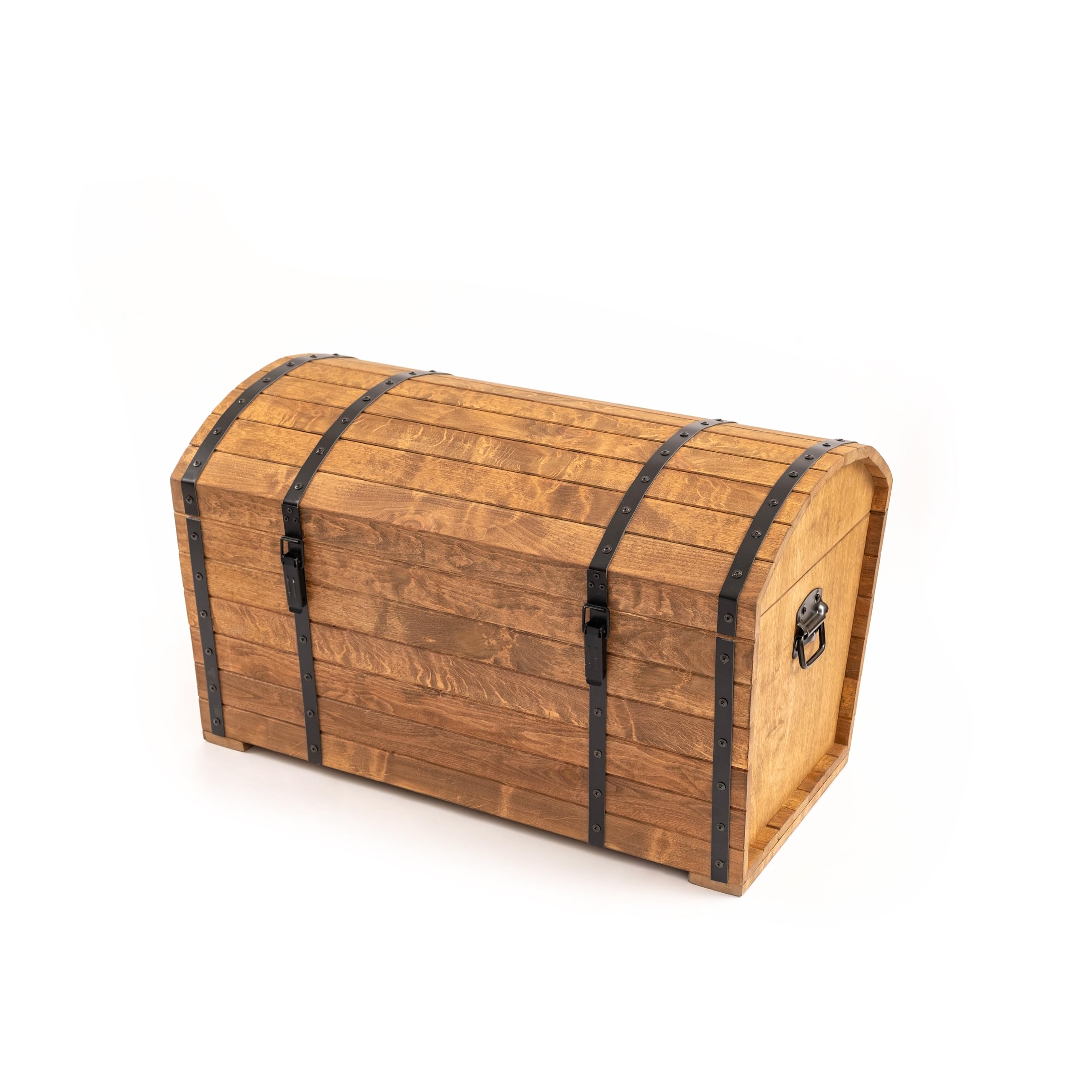 CREATIVE COOPER Coffre de rangement classique en bois d'aulne huilé, 180 l, design vintage, pour salon, terrasse et jardin, 80 x 50 x 50 cm
