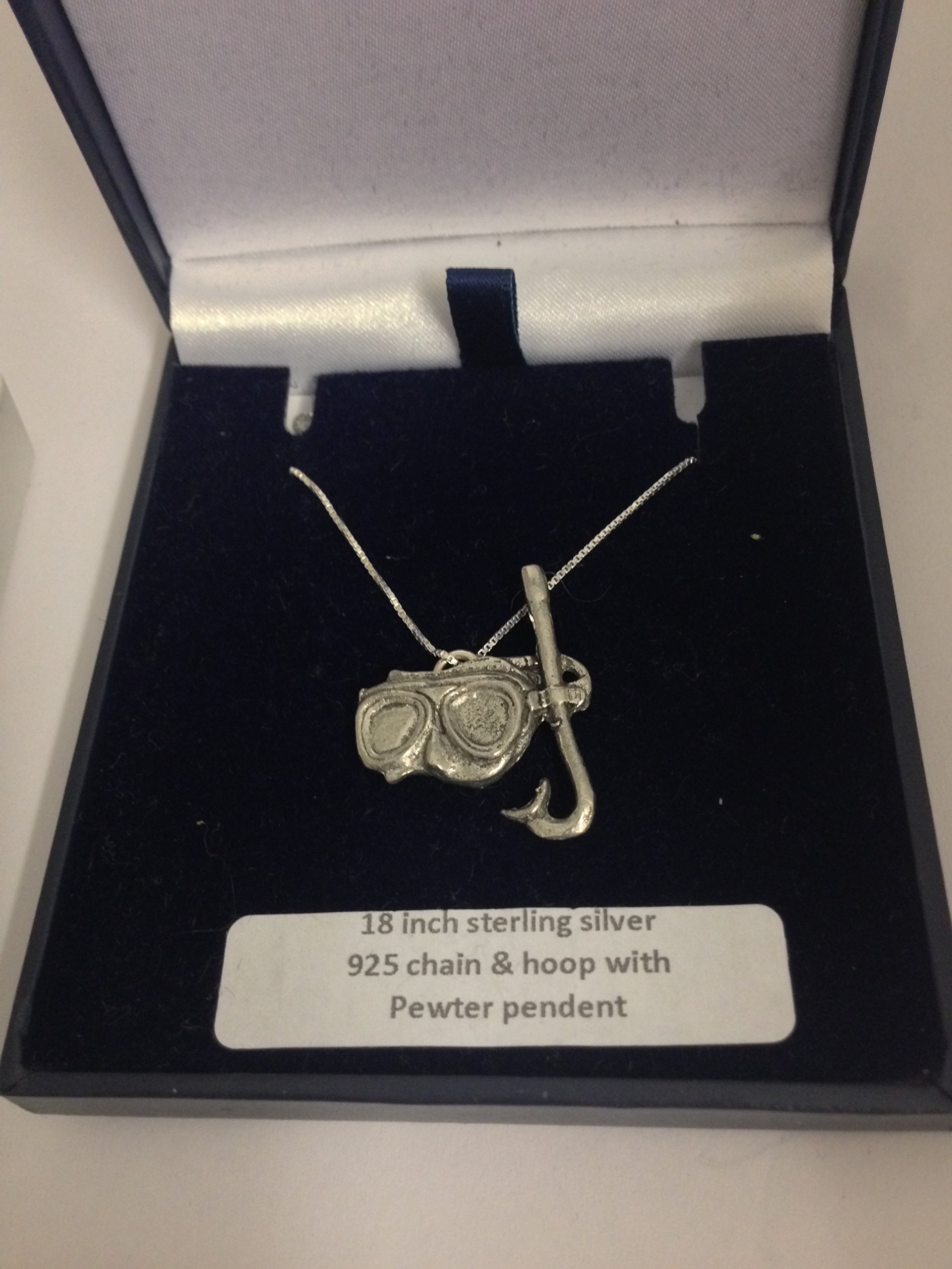 Collier en argent sterling 925 pour look marin avec masque de plongée - 2
