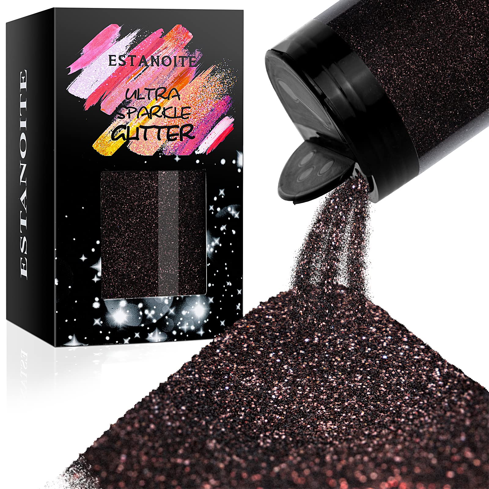 Extra Fine Glitter, 7.41Oz/210g Resin Powder, Metallic Craft for Resin, Nail, DIY Tumbler Painting Art (Wood Burgundy)