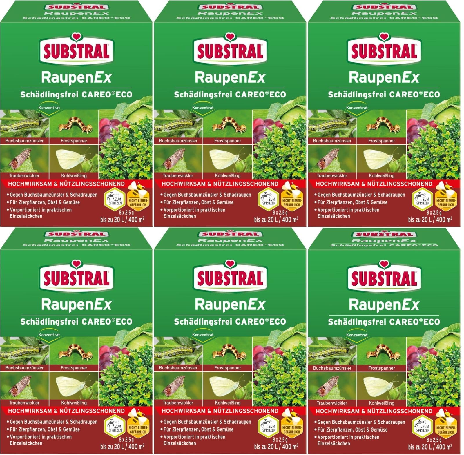 6 X 20g Substral Naturen®RaupenEX Schädlingsfrei Careo Eco