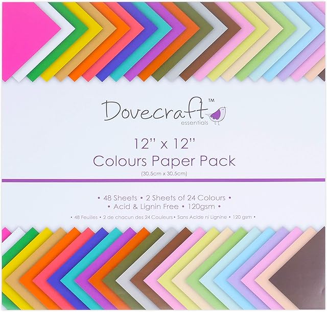Dovecraft Essentials - Colours Paper Pack 12"x12"