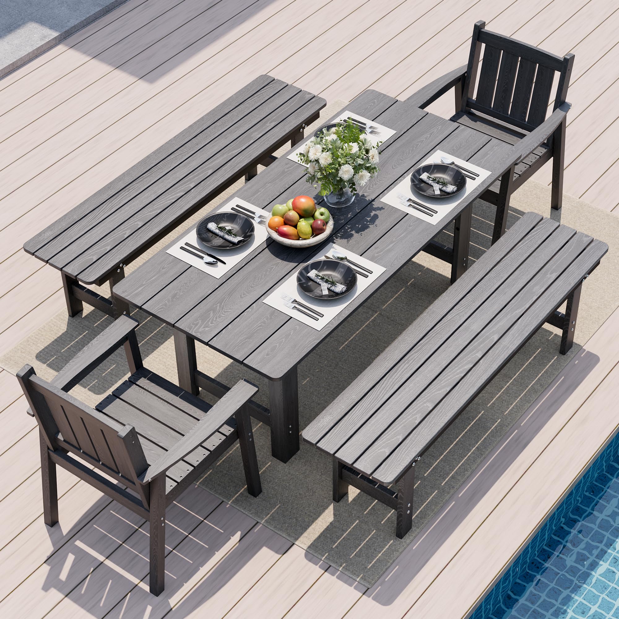 Pamapic Patio Dining Table Set