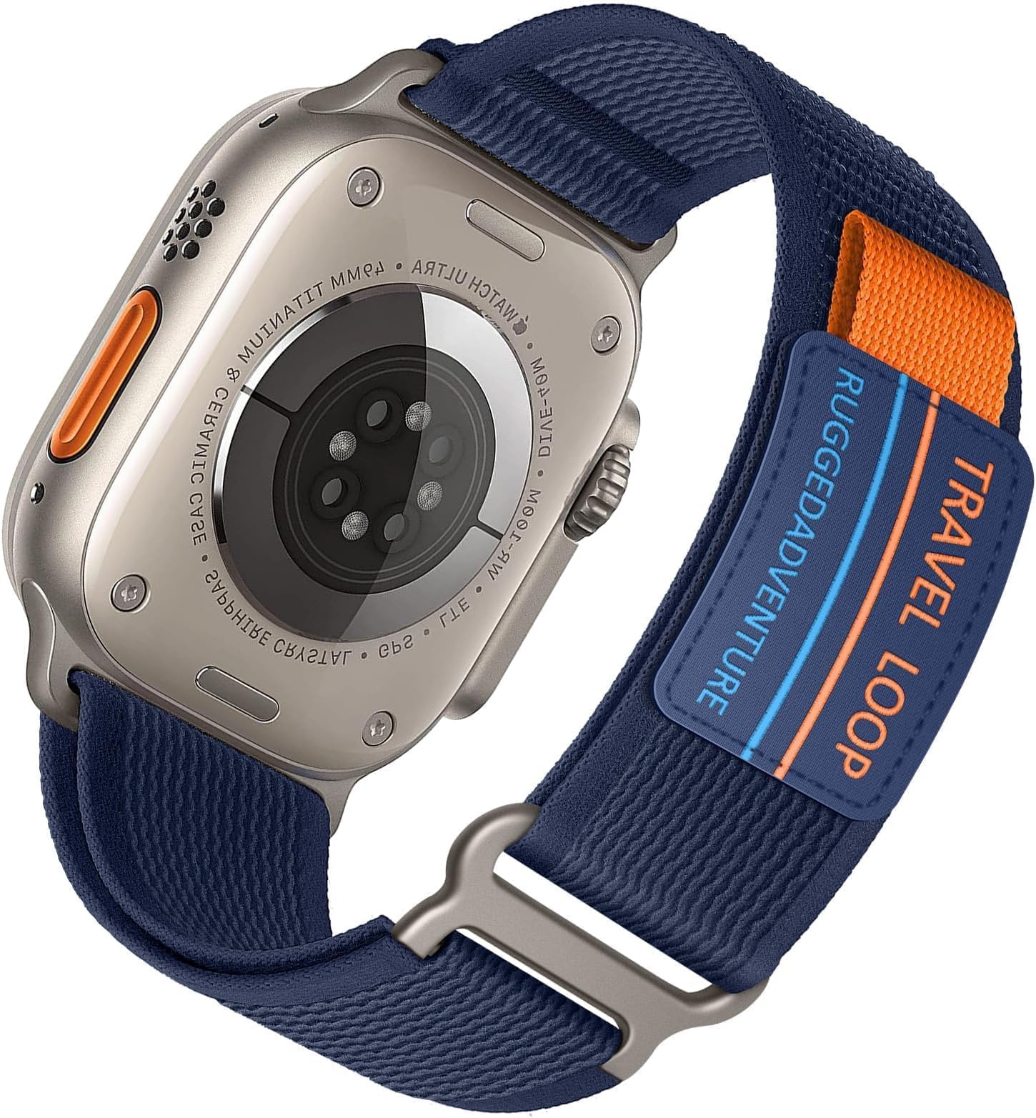 Trail Loop for Apple Watch Ultra/2 - Compatible with Series 10 9 8 7 6 5 4 3 SE/2 Strap, 49-38mm iWatch, Men/Women Nylon Sport Band - Midnight Blue/L