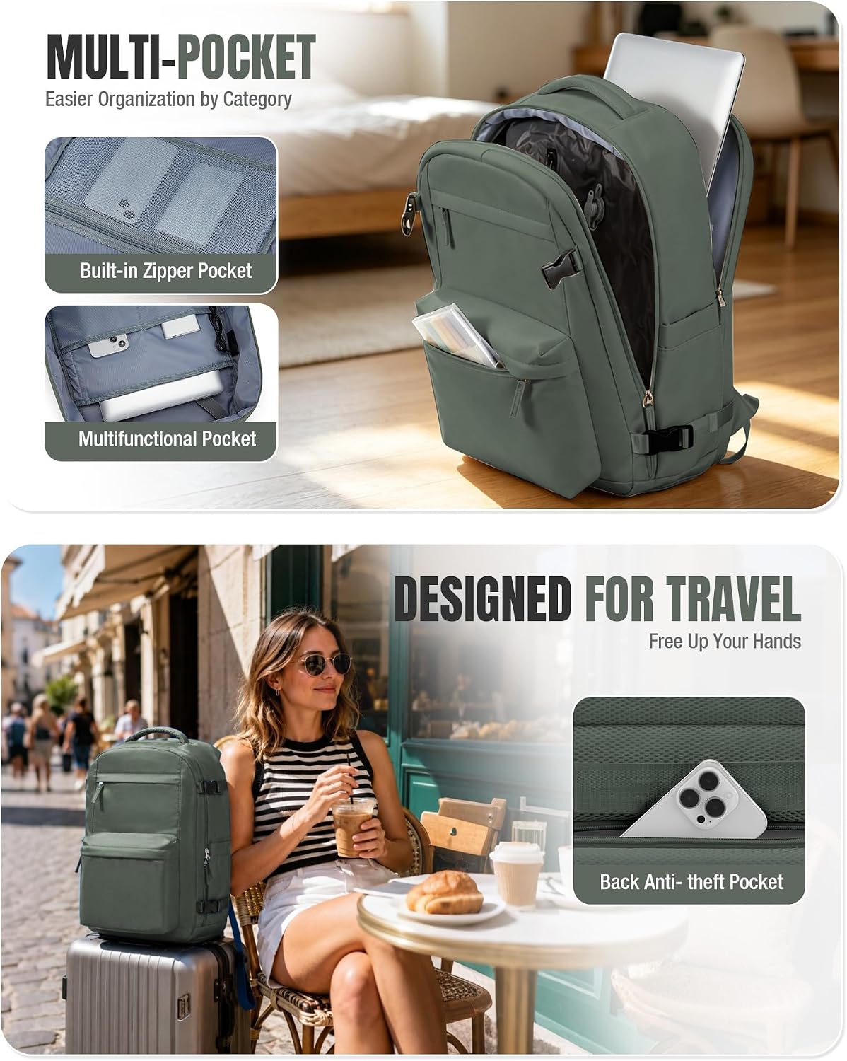 WONHOX Mochila com vedação a vácuo para viagem com bomba de ar, A32-verde, X-Plus, Viagens WONHOX Mochila com vedação a vácuo para viagem com bomba de ar, A32-verde, X-Plus, Viagens