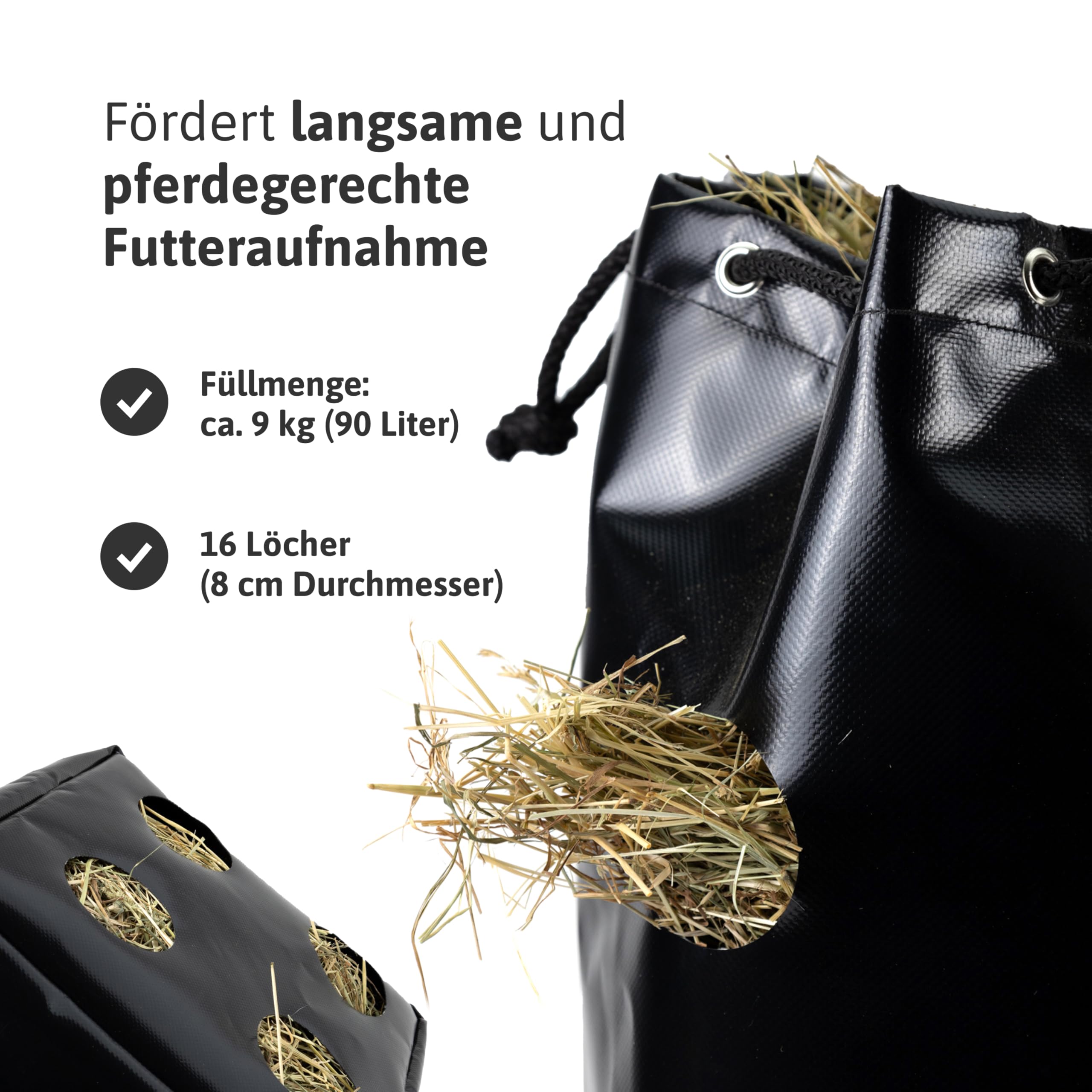 Dönges Haybag Heunetz Futterbeutel 8 cm Löcher 9 kg Füllmenge