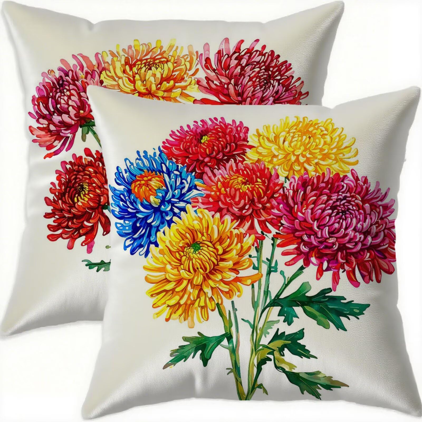 Housse coussin 75x75cm imperméable coloré pour patio et balcon