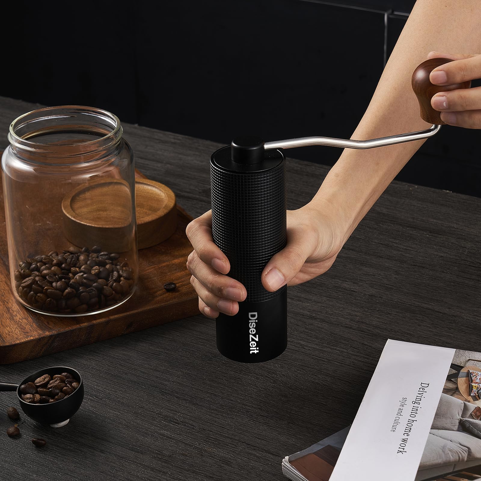 Pe-De 手動コーヒーグラインダー Amazon | DISEZEIT 手動コーヒーグラインダー ステンレススチール 円錐