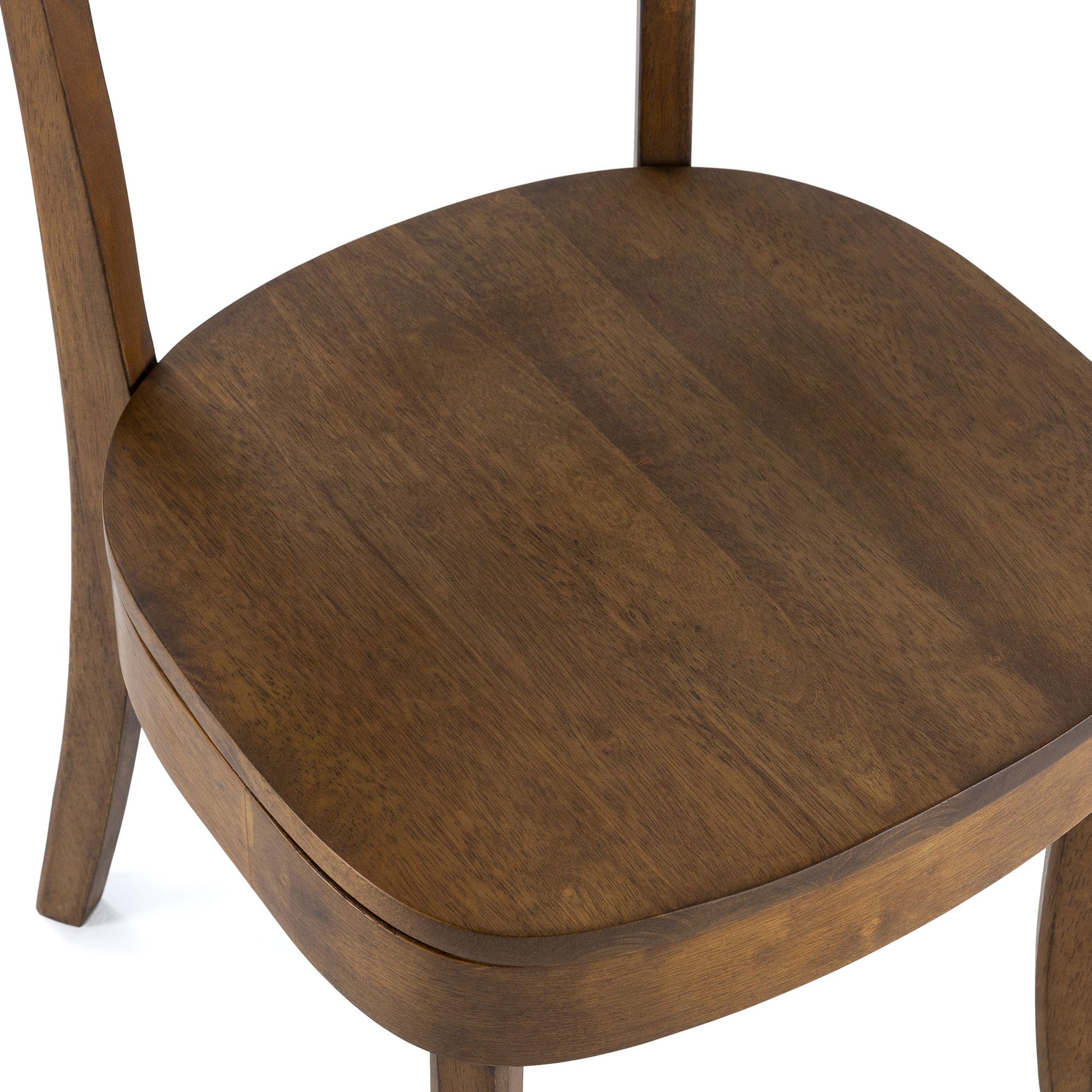 HOMN LIVING Pack 2 sillas Nala Color Nogal, Madera Maciza, 45,5 cm (Ancho) 49 cm (Profundo) 83 cm (Alto)