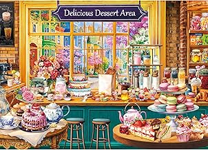 HUADADA Jigsaw Puzzles for Adults 1000 Pieces Family Interactive Games 1000 Piece Jigsaw Puzzles for Adults-Dessert shop