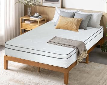 Full Mattress, 12 Inch Spring & Bamboo Charcoal Hybrid Mattress, Medium Firm, Gel Memory Foam, Fiberglass Free, CertiPUR-US Certified