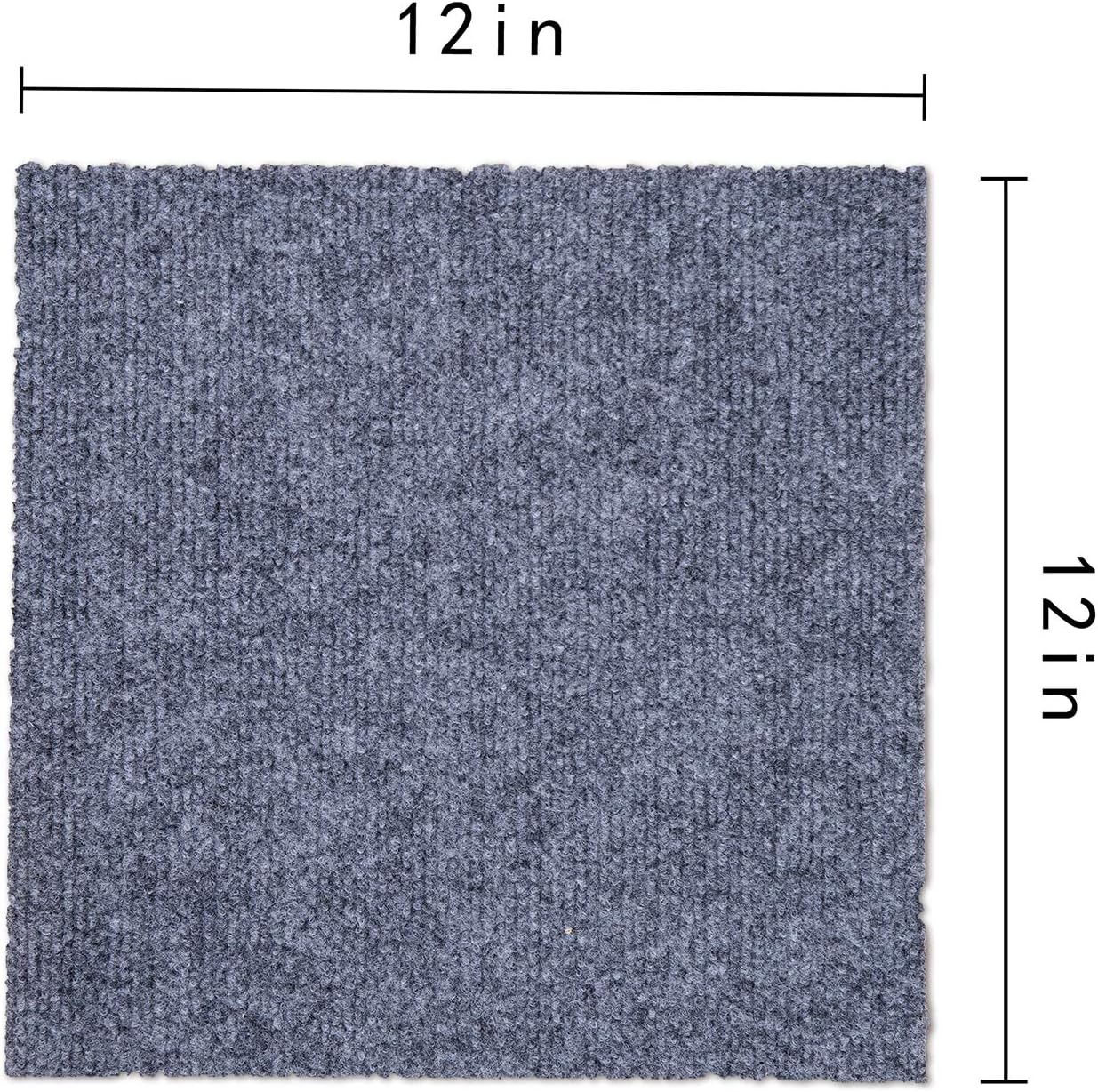 Self Adhesive Carpet Floor Peel Tile Square 48 Pcs 12" x 12" Peel and Stick Carpet Floor Tiles Home Furnishings Floor Easy Install DIY