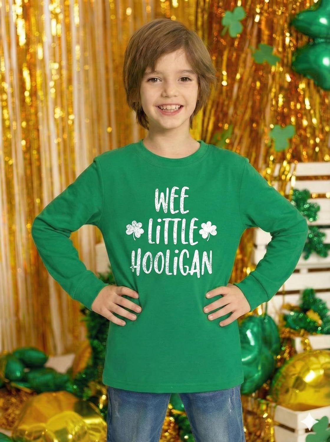 Unisex Kid's St.Patrick's Day Top Clover Print Irish Shamrock Funny Shirt 18M-14 Years - Image 3