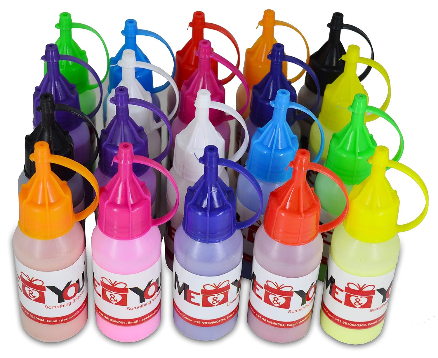 Buy ME & YOU Rangoli Powder, Squeezeme Bottle, Easy to use (Pack 20