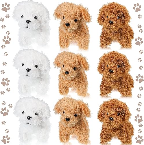 9 piezas de mini animales de peluche para cachorros de peluche a granel recuerdos de fiesta de cachorros pequeños animales de peluche suaves regalo