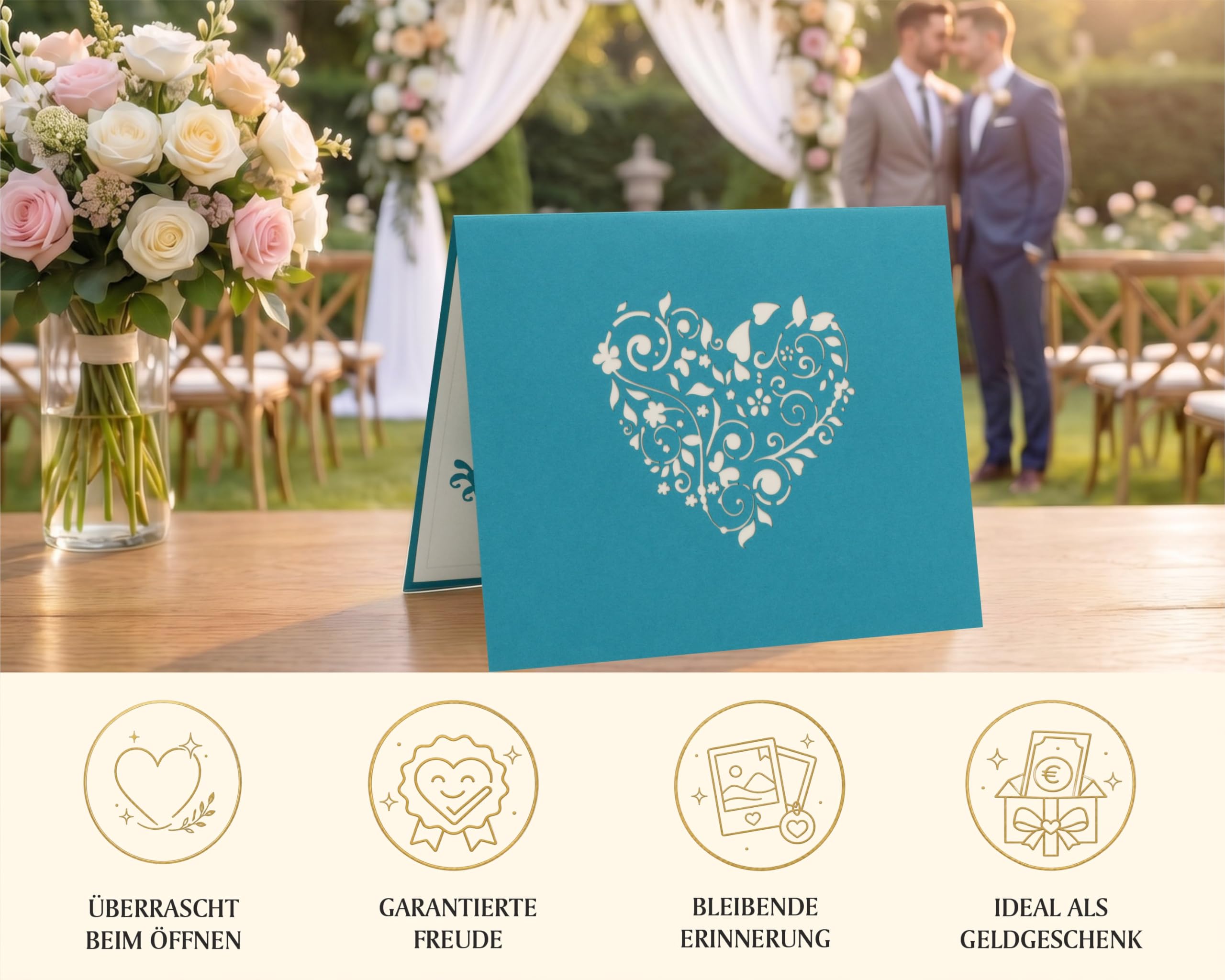 Para weselna tej samej płci, małżeństwo, ślub y, mężczyzna, Mr. Mr, gay wedding, kartka ślubna, składana kartka 3D, kartka pop-up