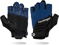 Harbinger Training Grip Gloves 3.0 - Padded Leather Palm, Superior Grip, Durable Breathable Weightlifting Gloves for Athletes