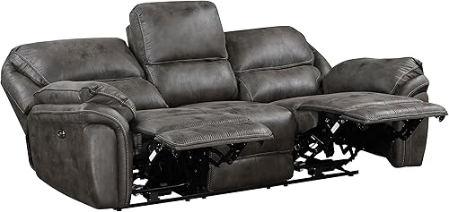 Miniatura 17 de Lexicon Dorritt Silla reclinable manual de microfibra, color marrón Marrón,Arena (manual),Arena (potencia),Gris