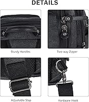 Vista 7 de Schkleier Bolsa de mensajero para hombre, bolsa cruzada de lona, mochila cruzada, bolsa de hombro para laptop, senderismo, mochilas casuales tácticas