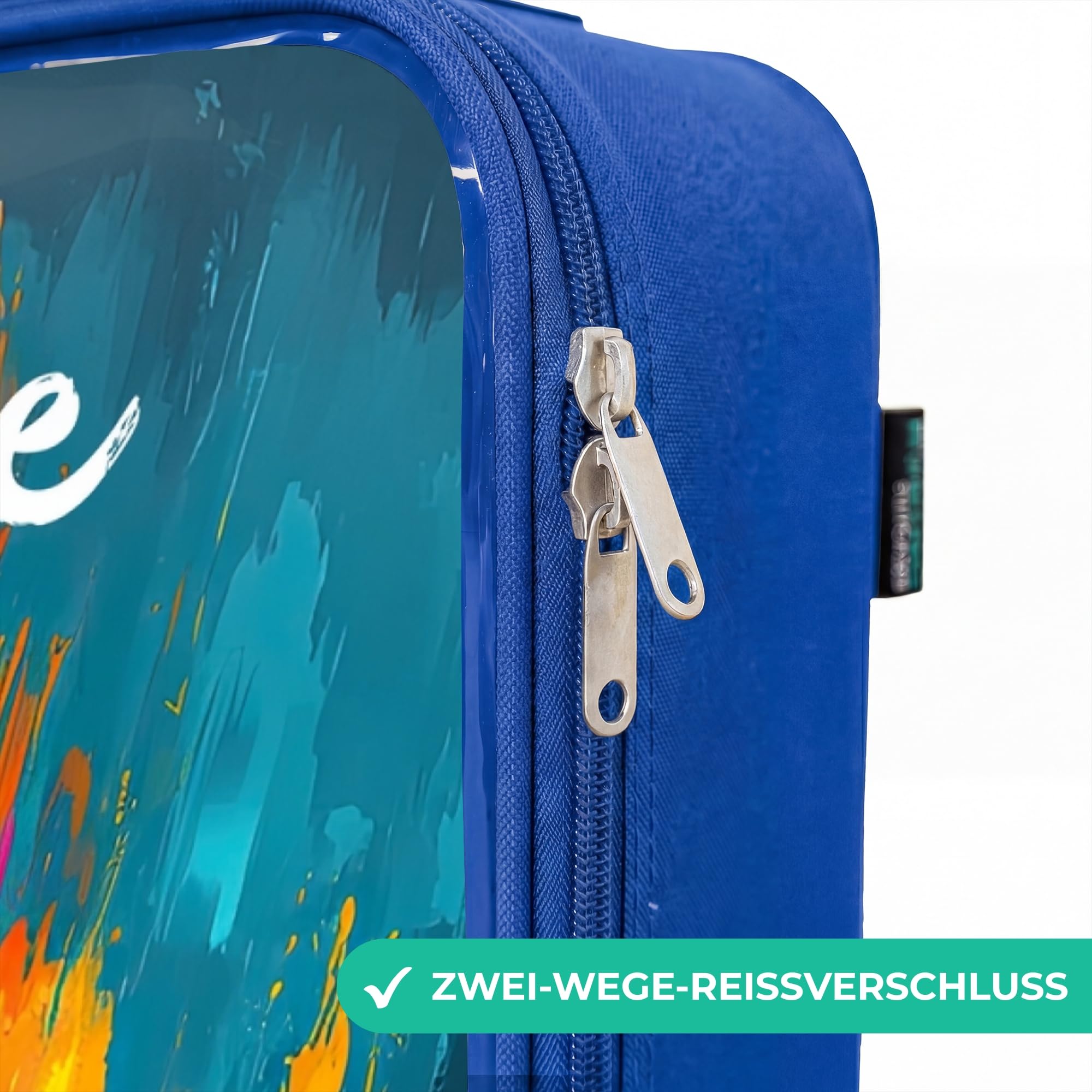 NoBoringSuitcases© Kinderkoffer Blau Klein Personalisiert mit Name