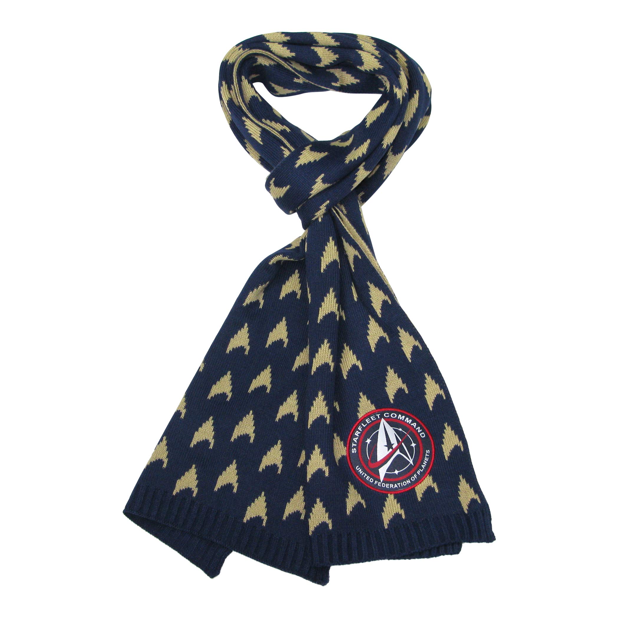Star Trek Écharpe Starfleet Academy Discovery - Produit LOVARZI | Design Jacquard avec Emblème de Starfleet, Tissu en Acrylique Doux, Cadeau Apprécié des Trekkies