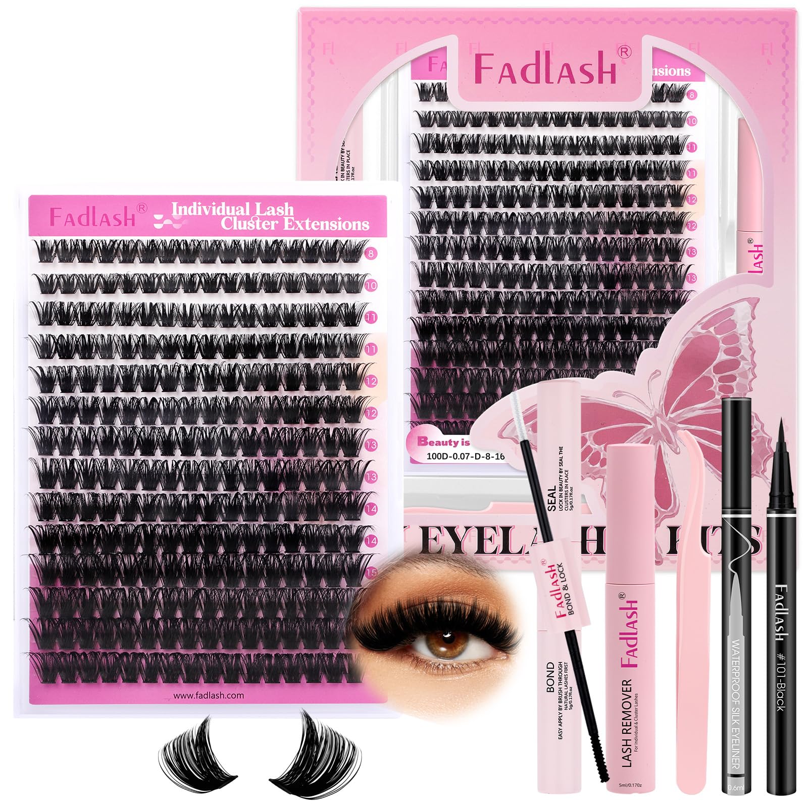 FADLASH Lash 120pcs 0.07mm D Curl 8-16mm 40D Mixed Trays Customizable DIY Eyelash Extensions for Beginners — view 47